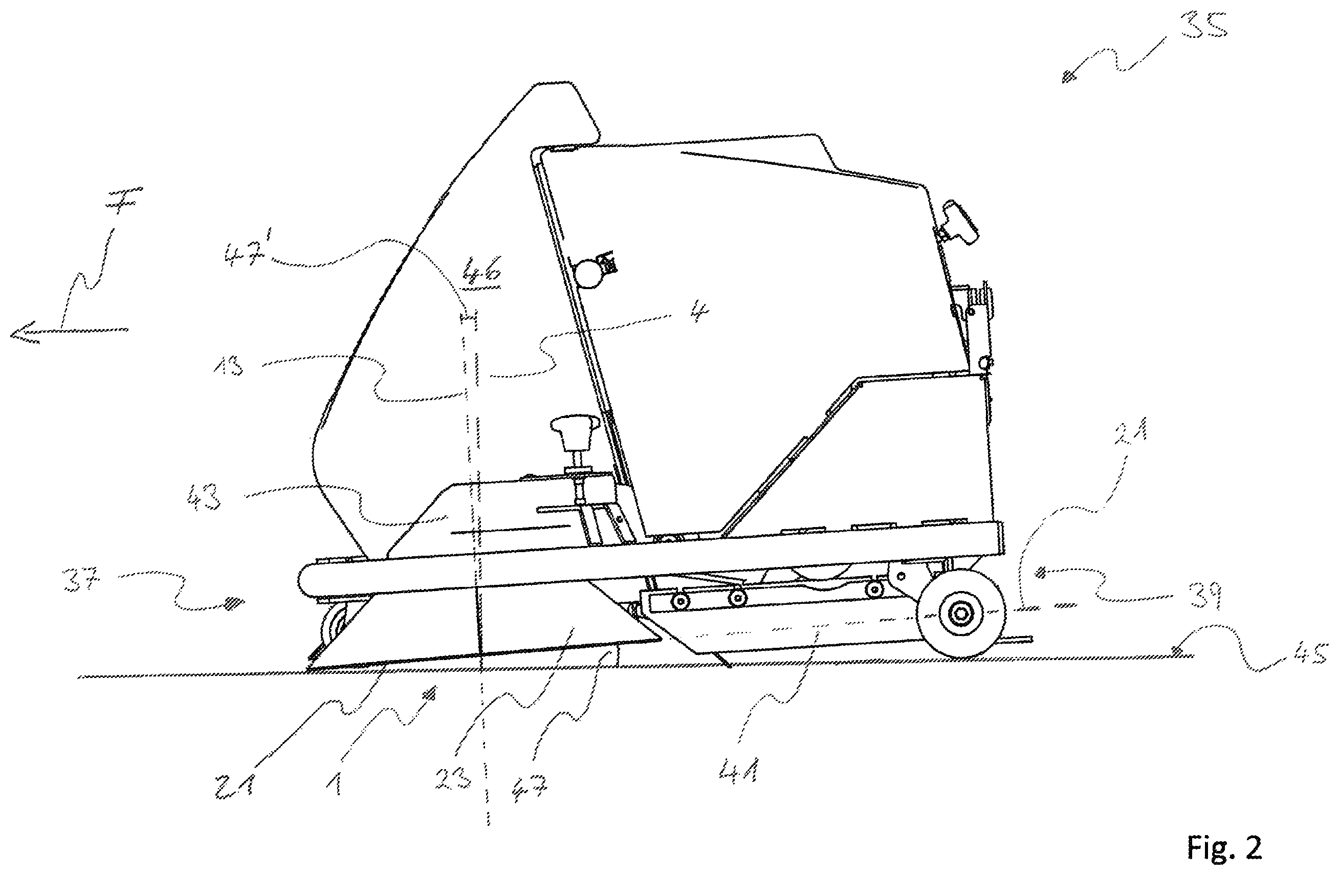 Patent US12167789 Figure 2 – Disk broom, sweeping device and floor cleaning machine