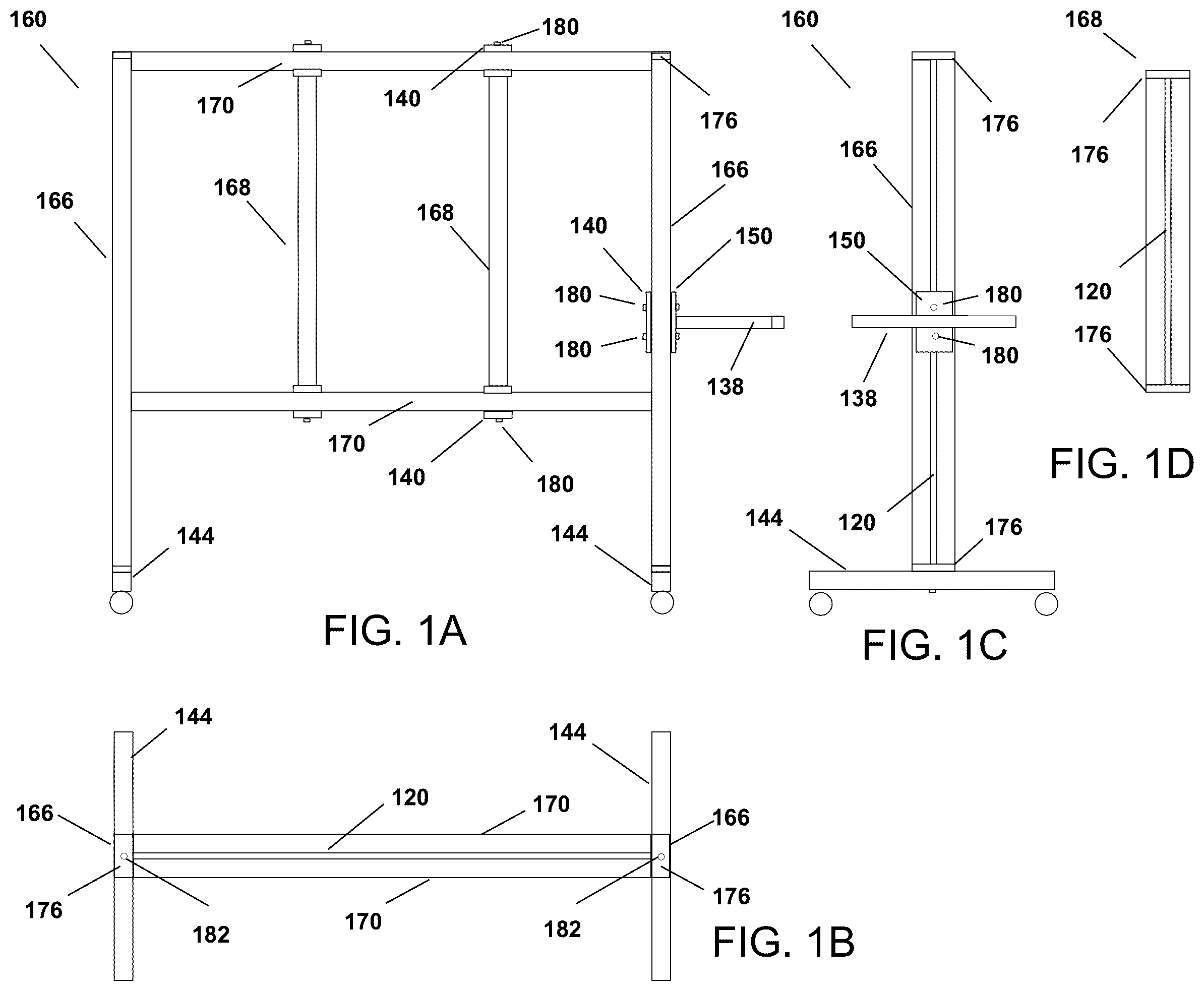 Patent US12167790 Figure 1 – Universal mount platform system with bent linear dual-rail mount platform module