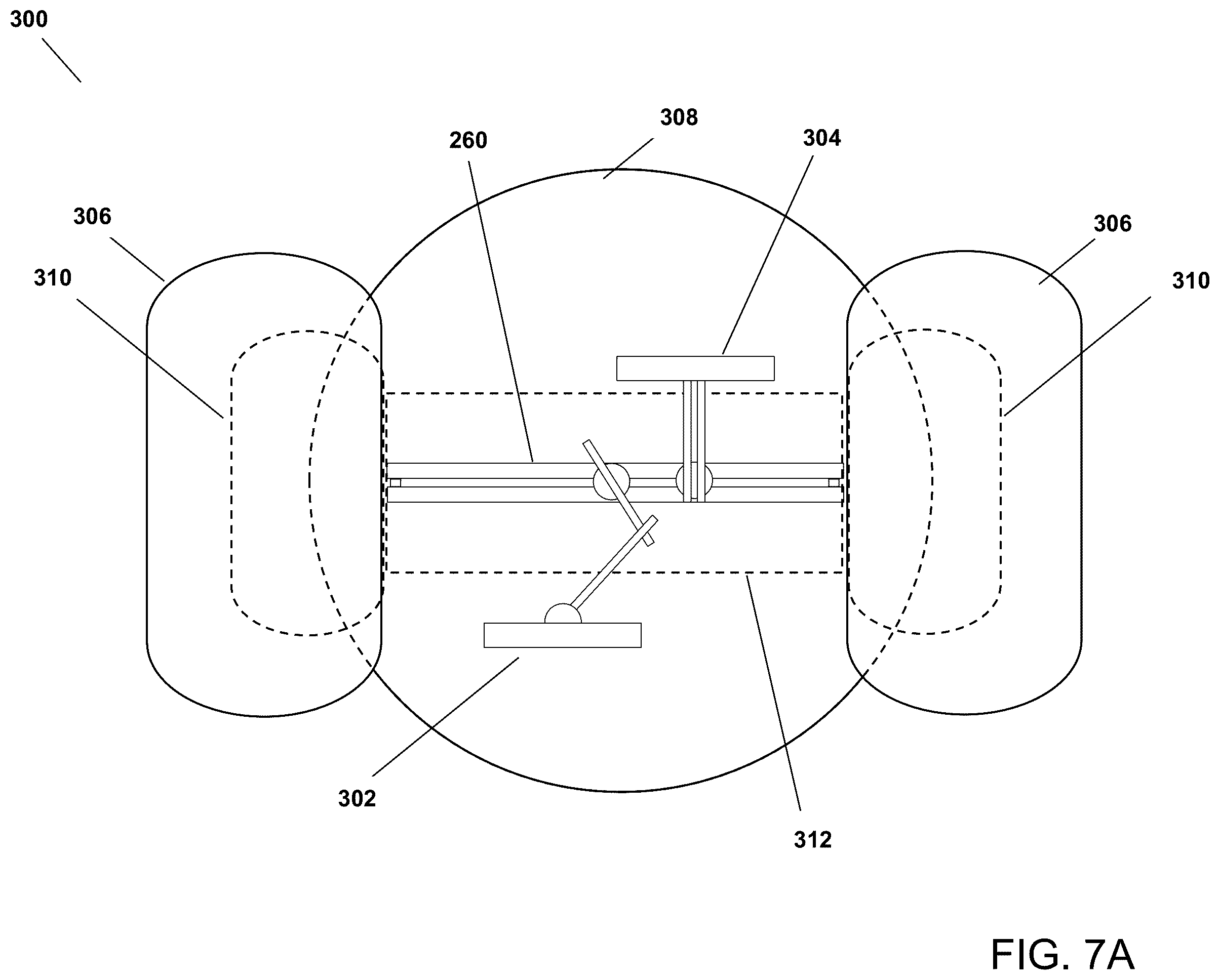 Patent US12167790 Figure 8 – Universal mount platform system with bent linear dual-rail mount platform module