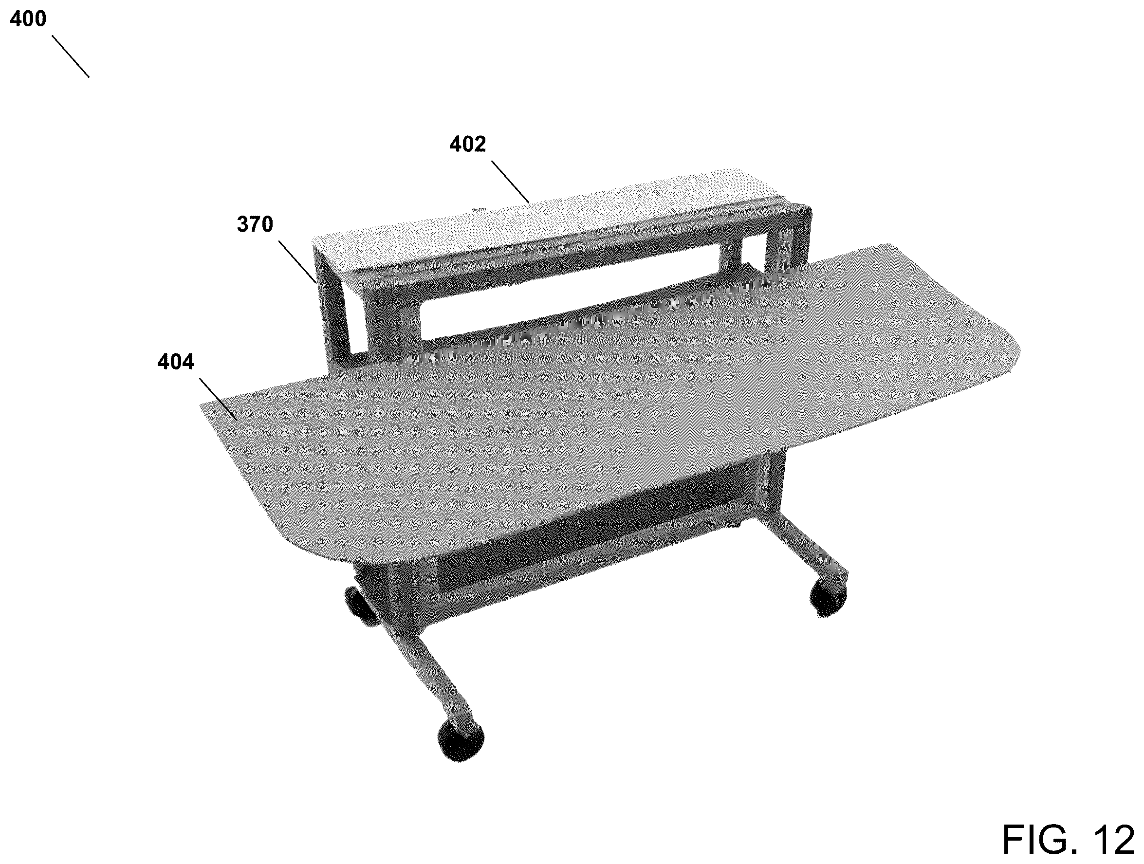Patent US12167790 Figure 14 – Universal mount platform system with bent linear dual-rail mount platform module