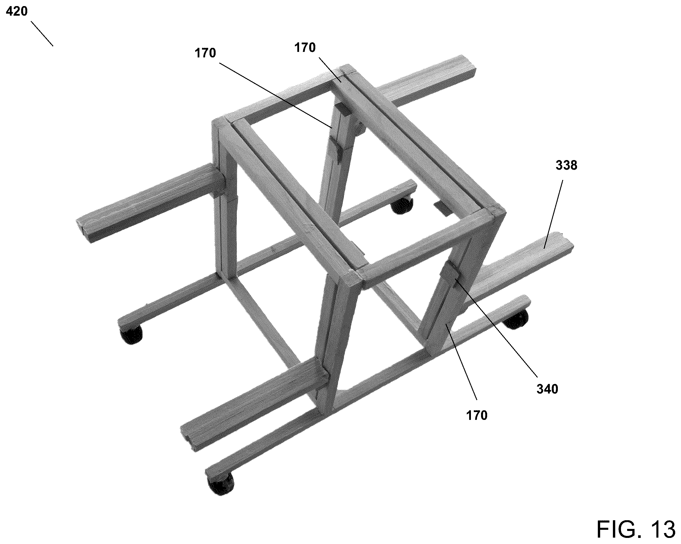 Patent US12167790 Figure 15 – Universal mount platform system with bent linear dual-rail mount platform module