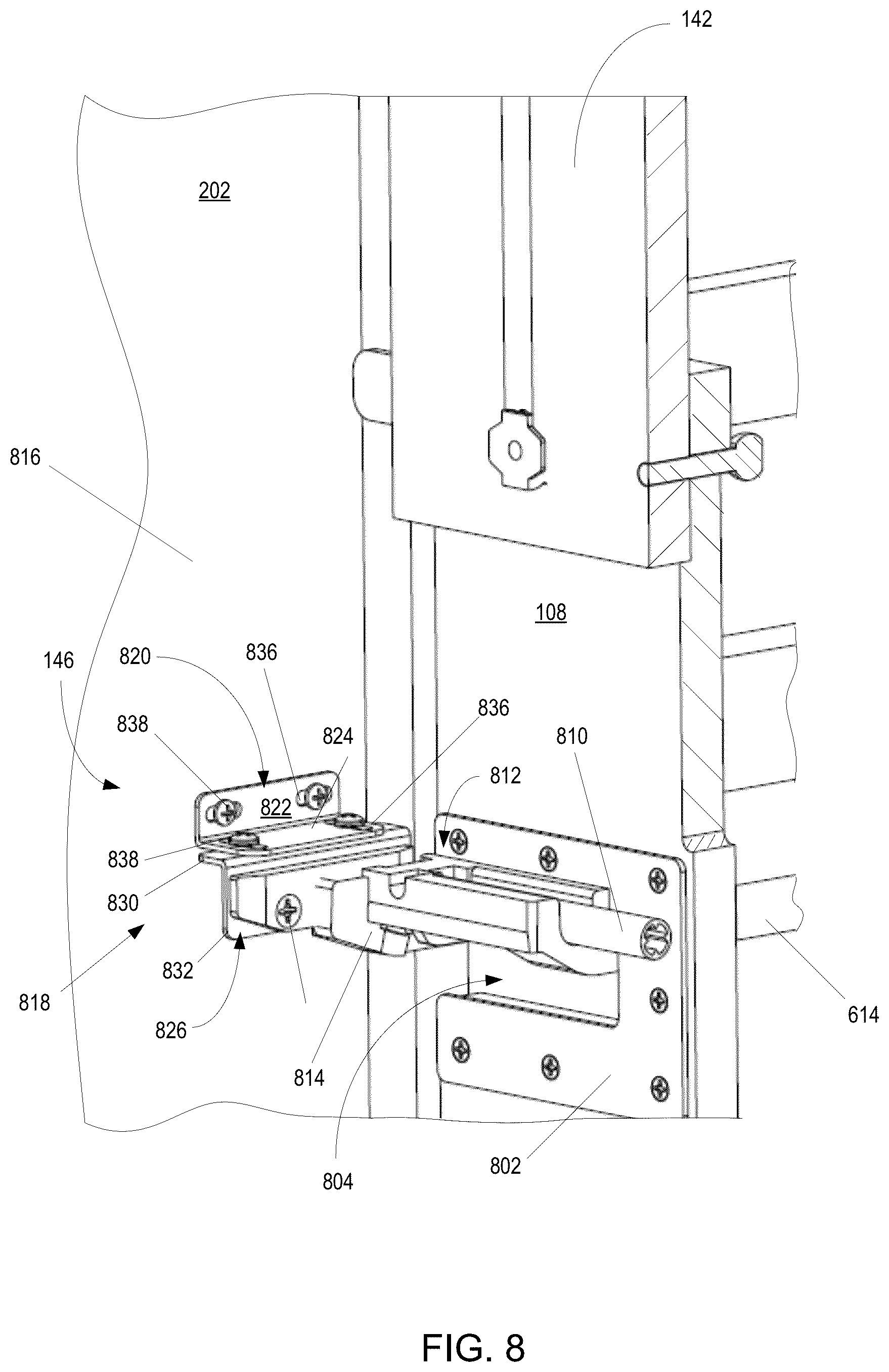 Patent US12167792 Figure 8 – Revolving shelf multi-shelf cabinet storage system