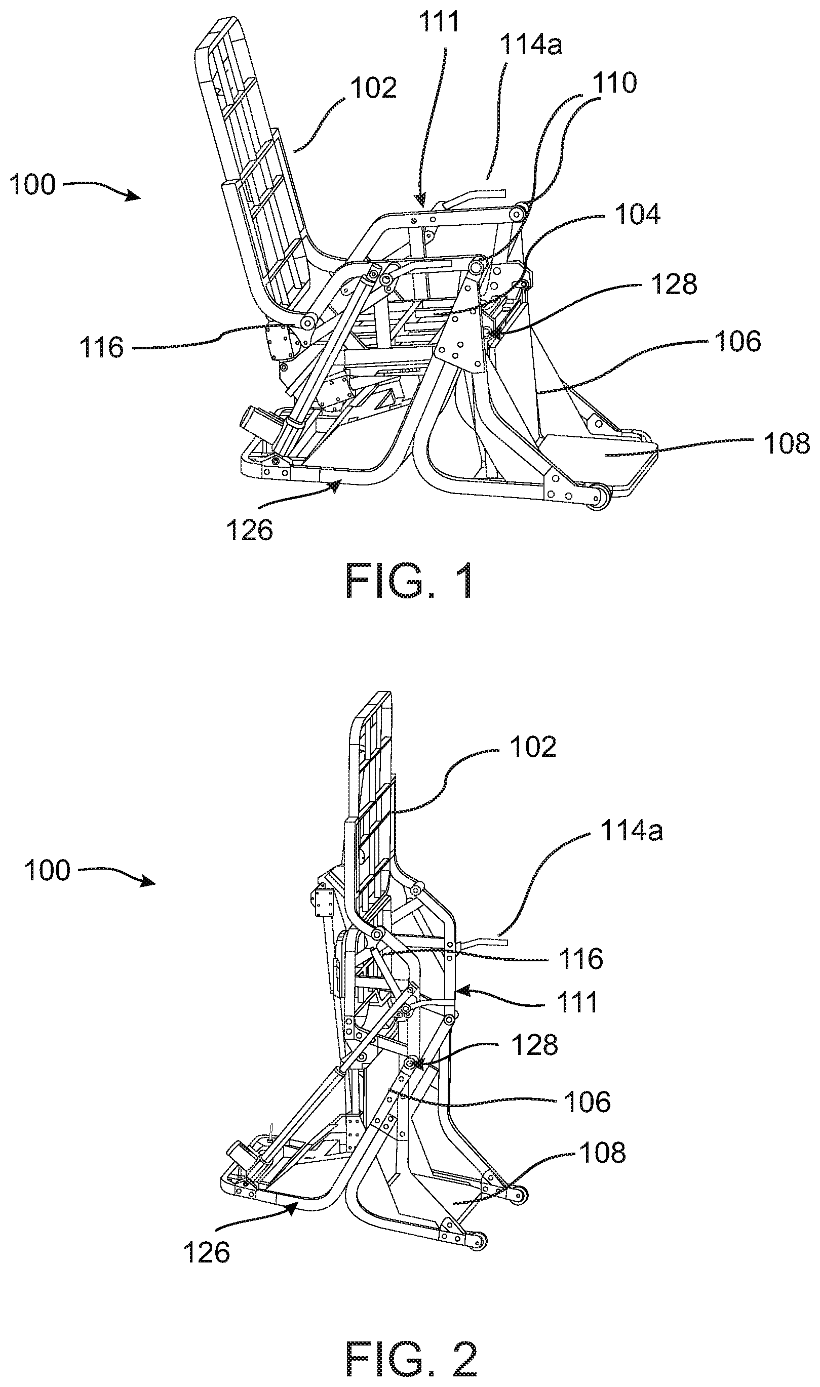 Patent US12167793 Figure 1 – Tilting/lifting chair