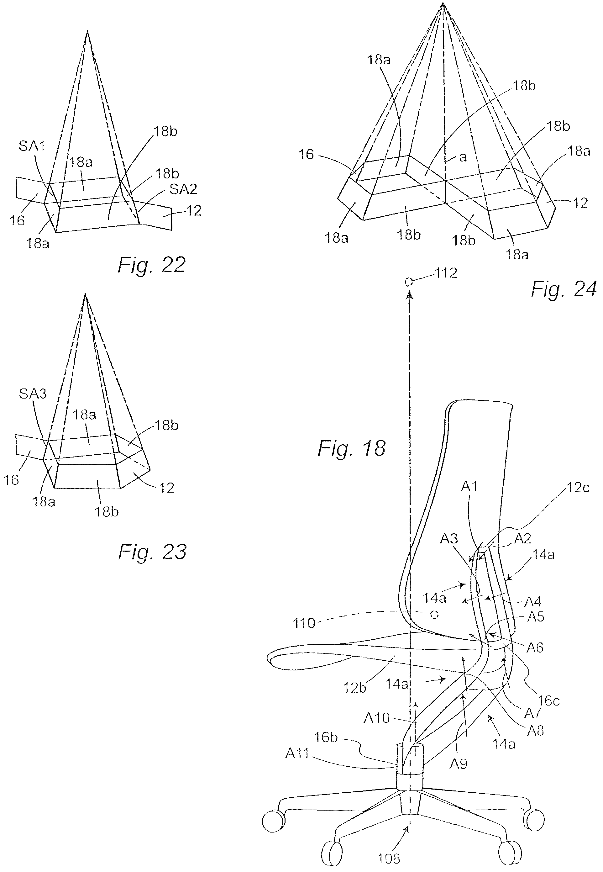 Patent US12167796 Figure 5 – Human support structure