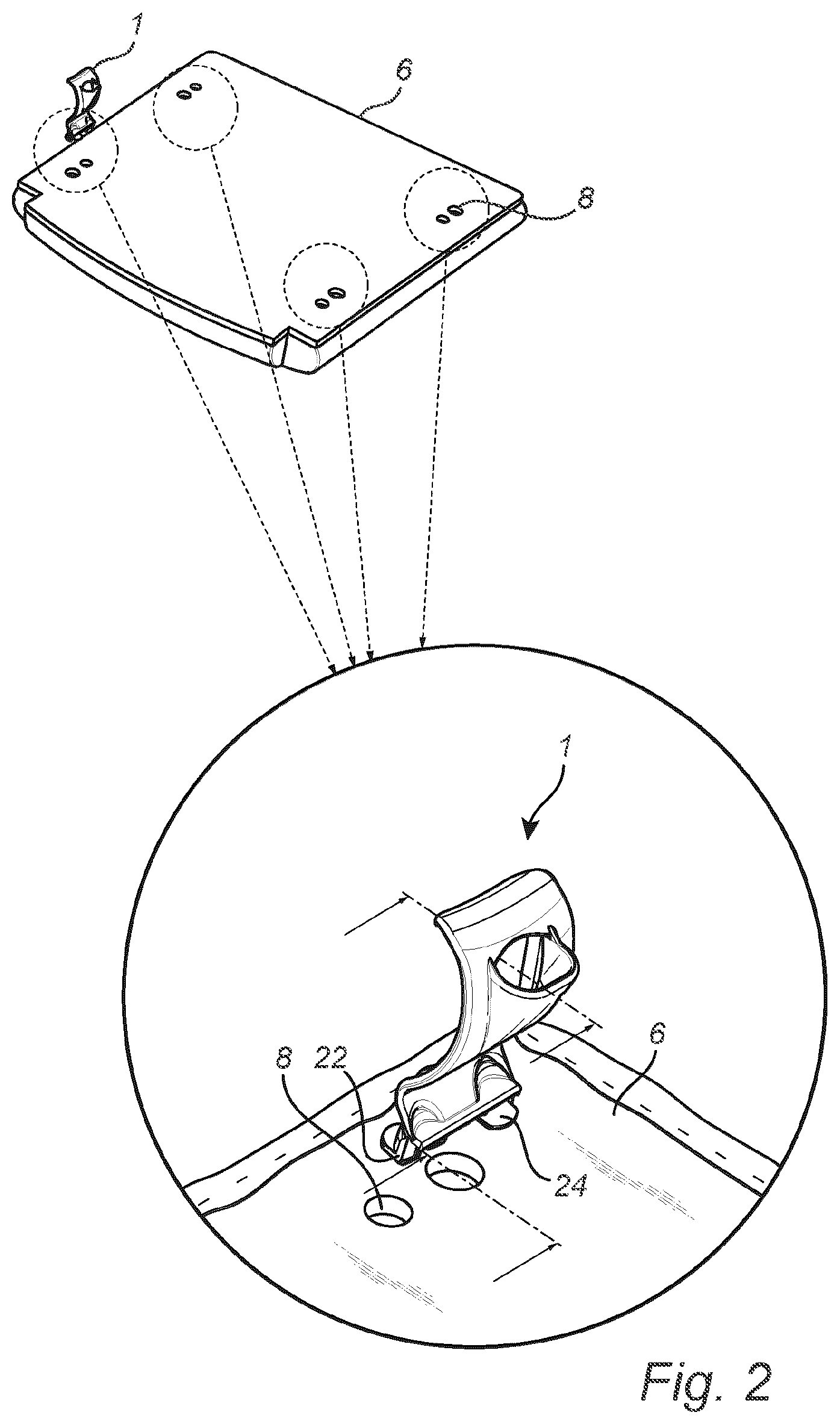 Patent US12167797 Figure 2 – Seat clip and chair