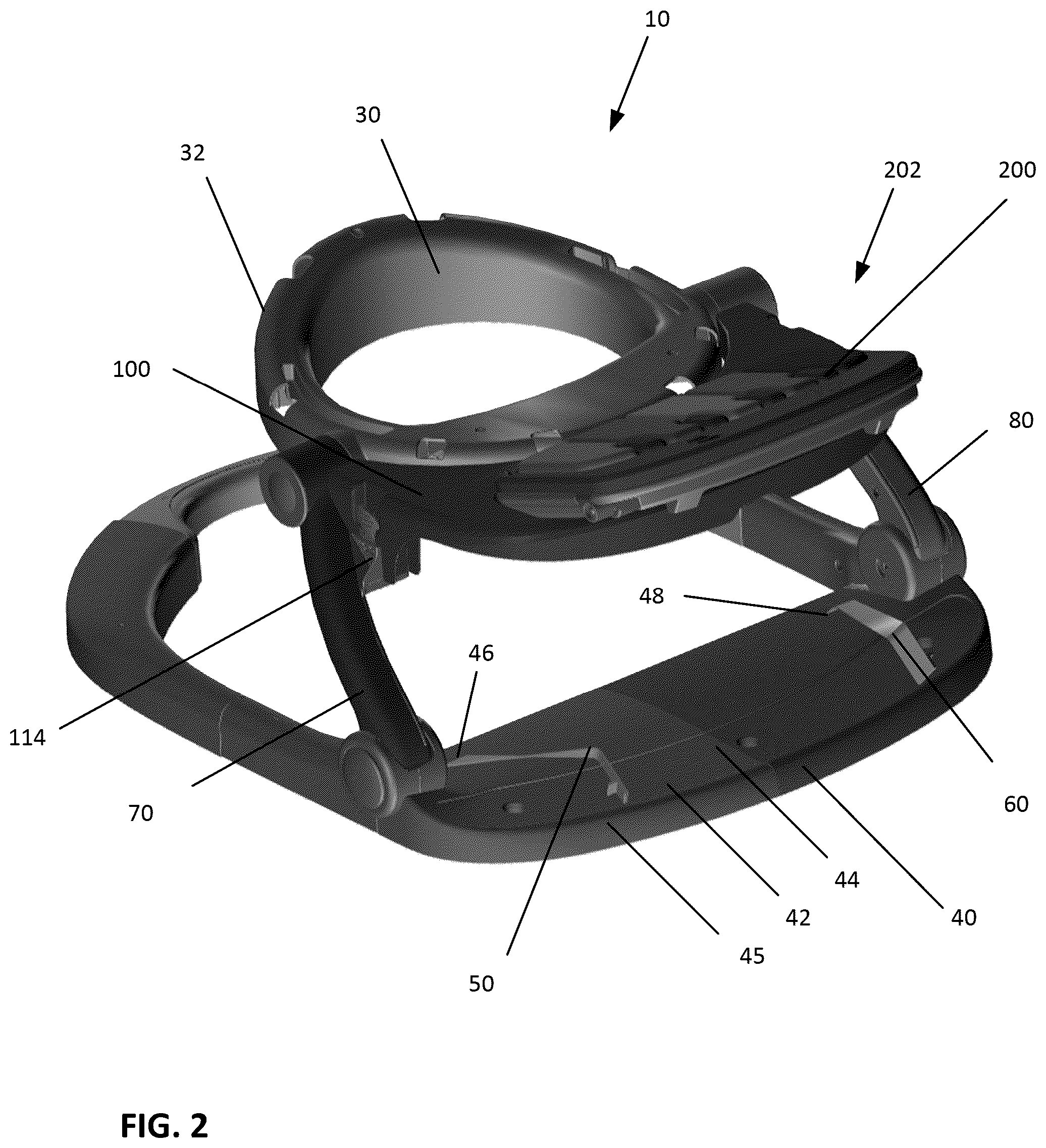 Patent US12167799 Figure 2 – Infant positioner with repositionable entertainment component