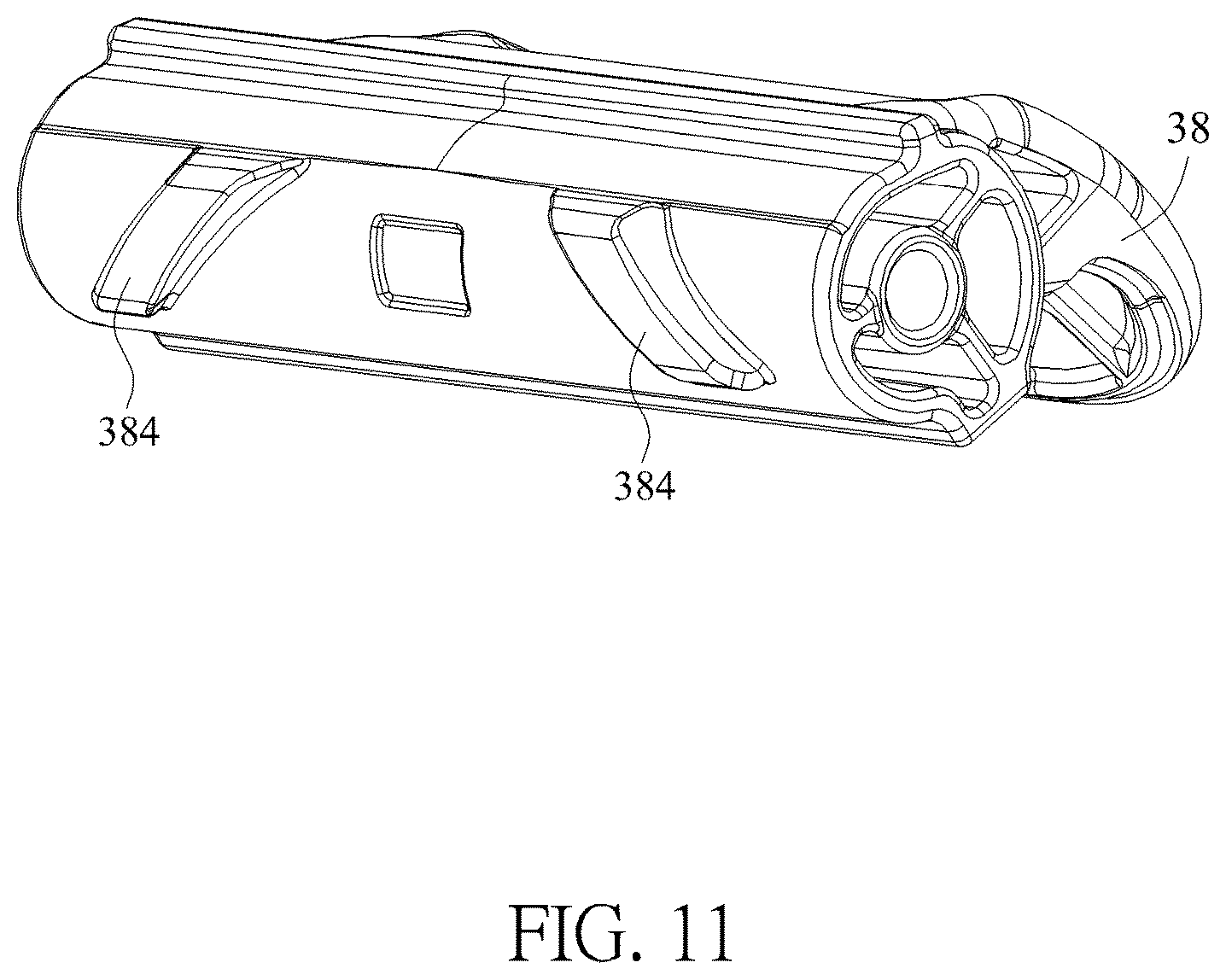 Patent US12167800 Figure 11 – Handle adjustment mechanism and child crib therewith