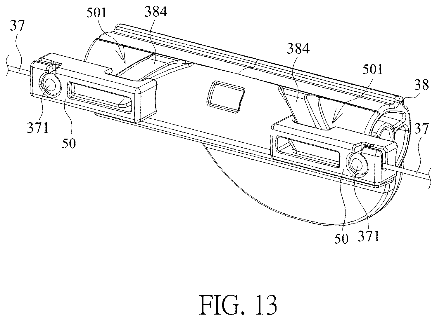 Patent US12167800 Figure 13 – Handle adjustment mechanism and child crib therewith