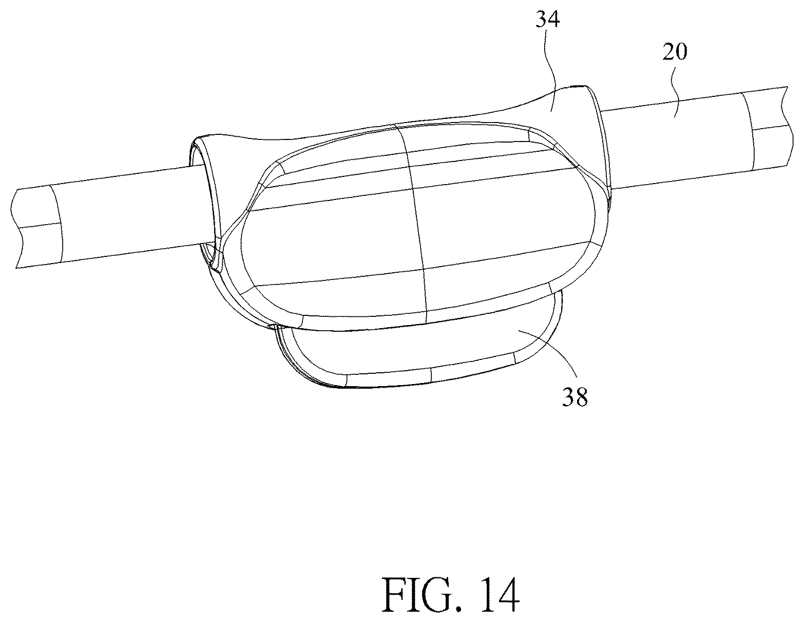 Patent US12167800 Figure 14 – Handle adjustment mechanism and child crib therewith
