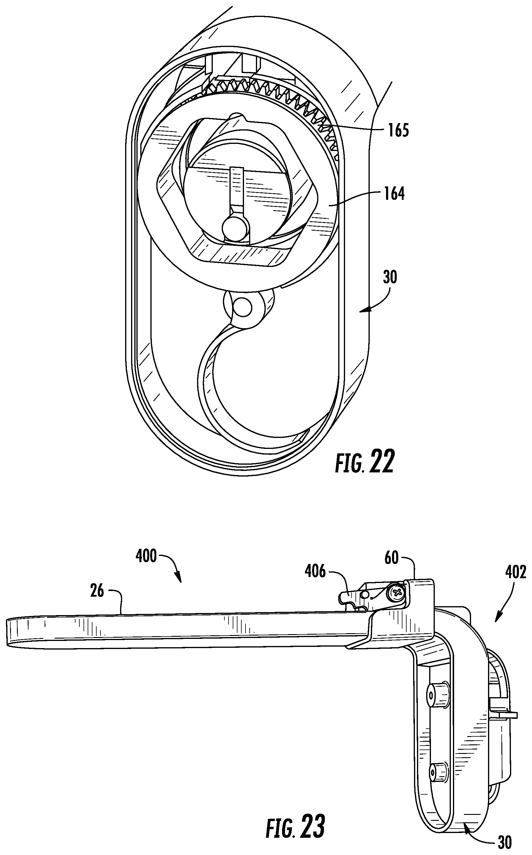 Patent US12167801 Figure 15 – Merchandise display hook including anti-sweep mechanism