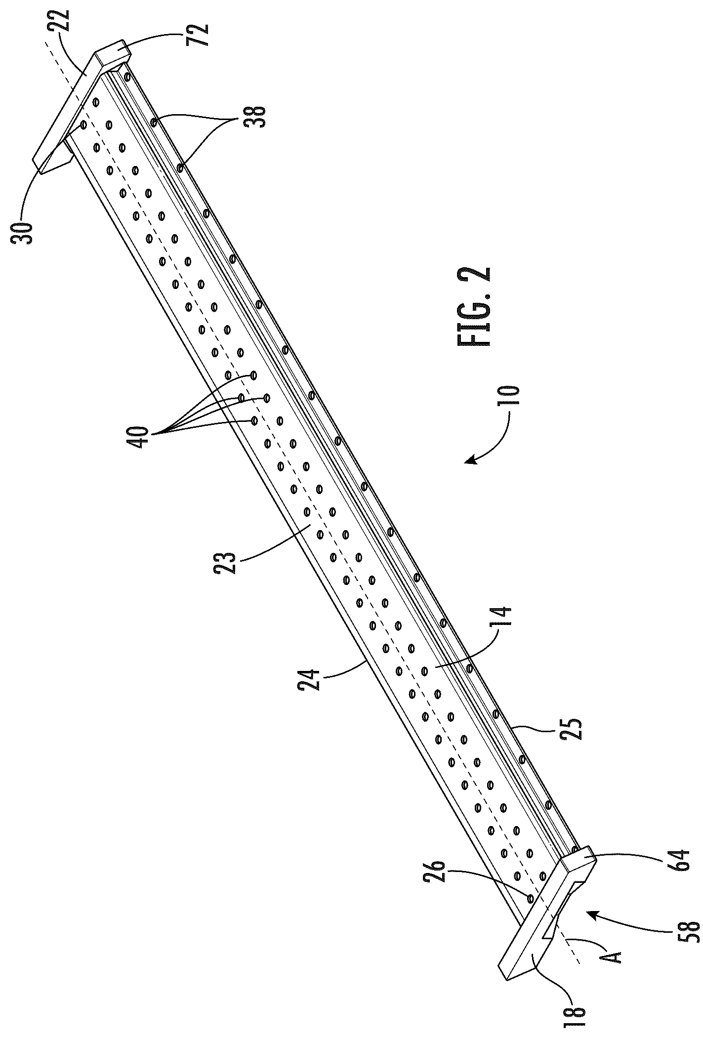Patent US12167804 Figure 2 – Rail storage system with end caps