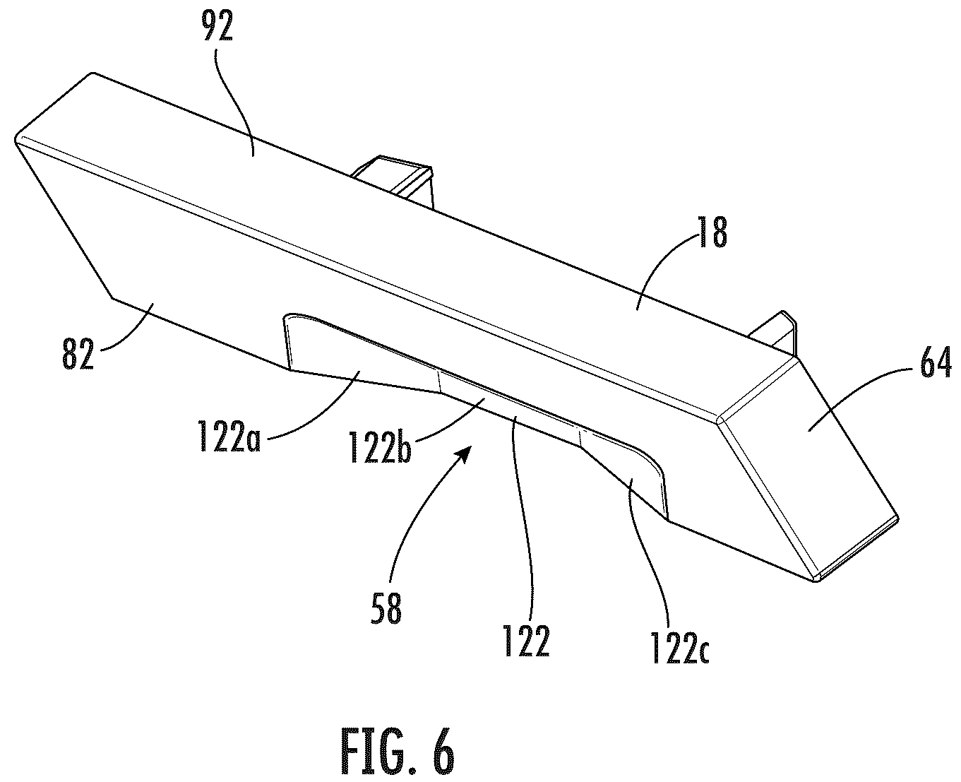 Patent US12167804 Figure 6 – Rail storage system with end caps