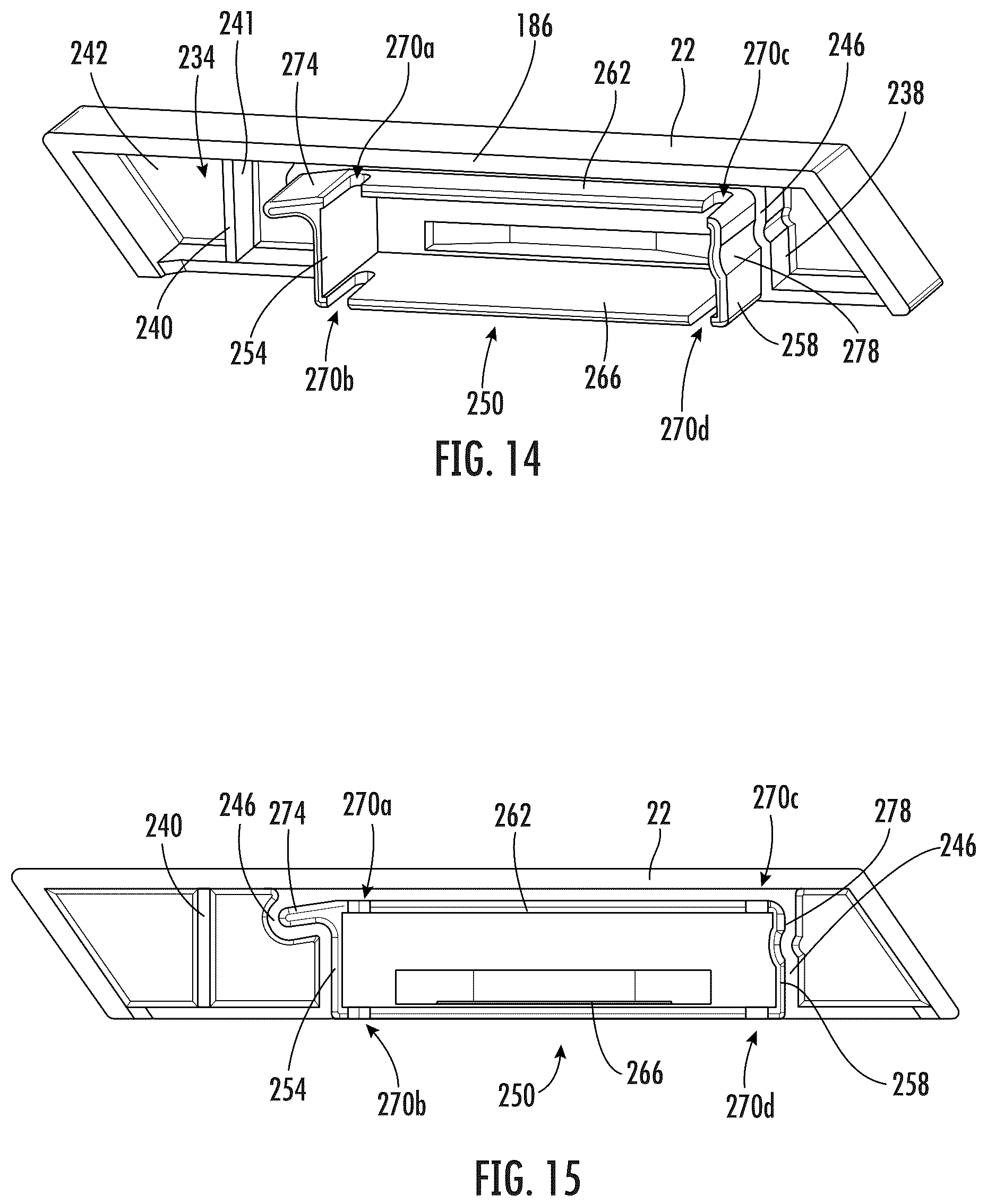Patent US12167804 Figure 11 – Rail storage system with end caps