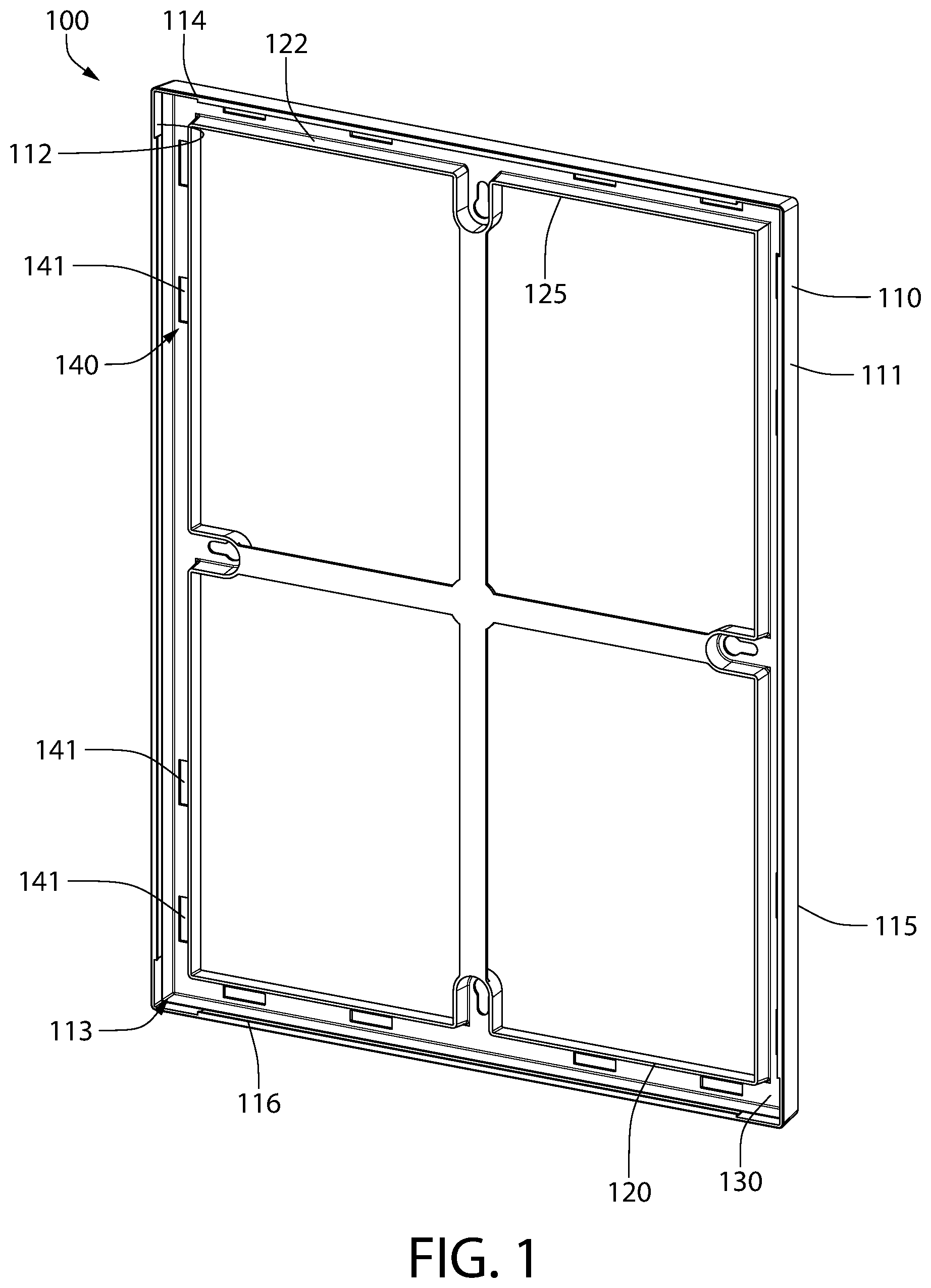 Patent US12167806 Figure 1 – Frame apparatus