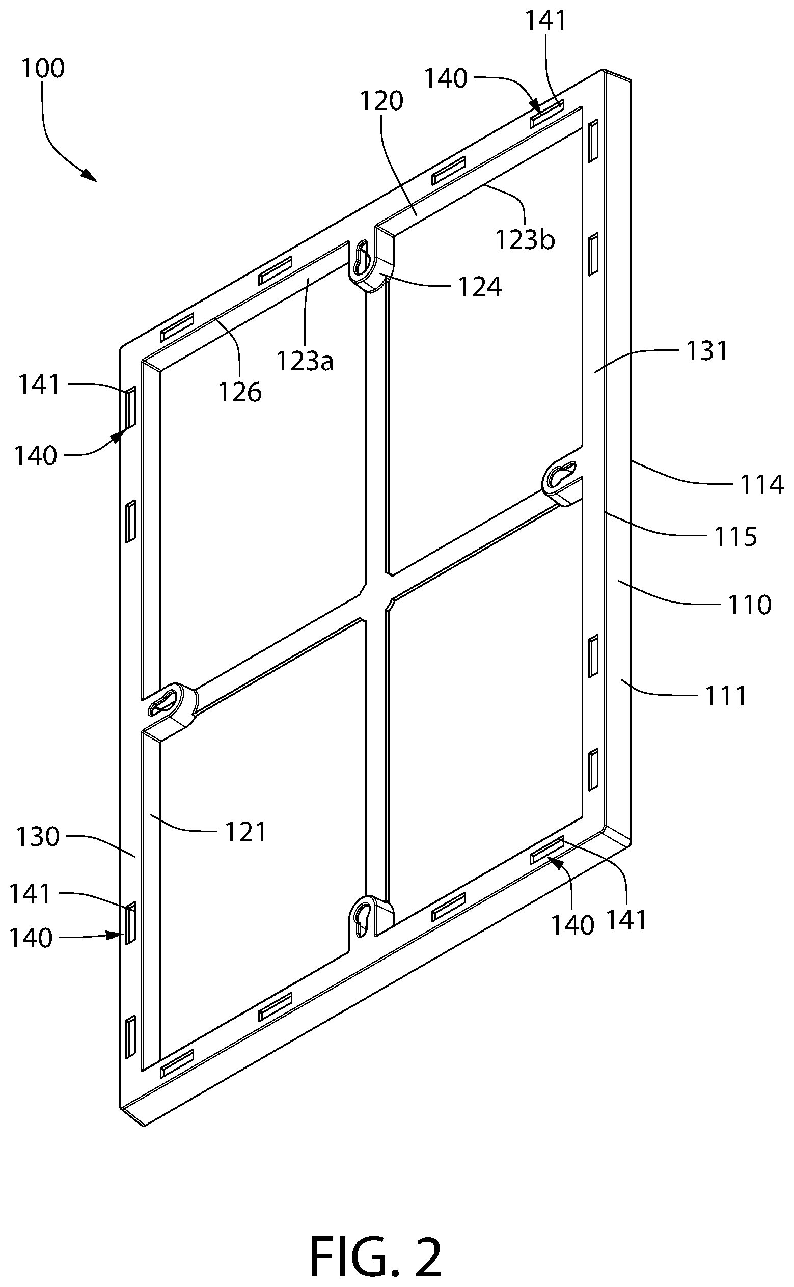 Patent US12167806 Figure 2 – Frame apparatus