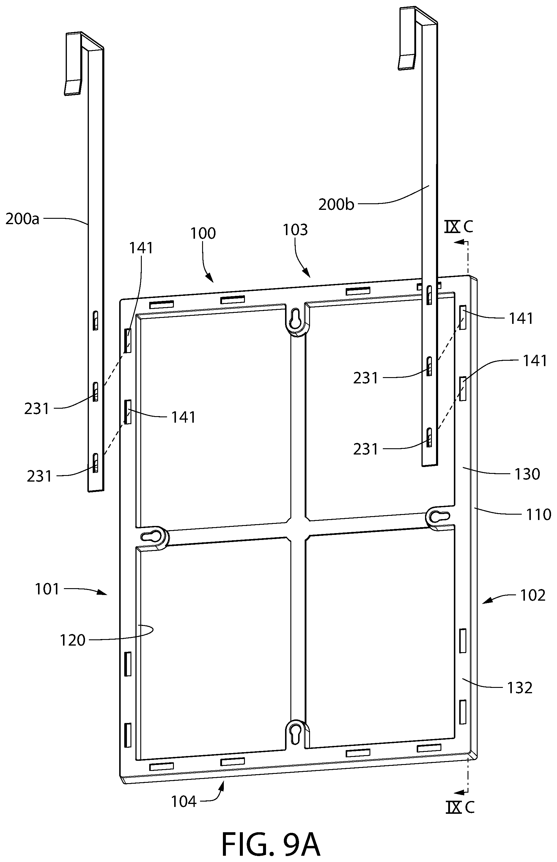 Patent US12167806 Figure 9 – Frame apparatus