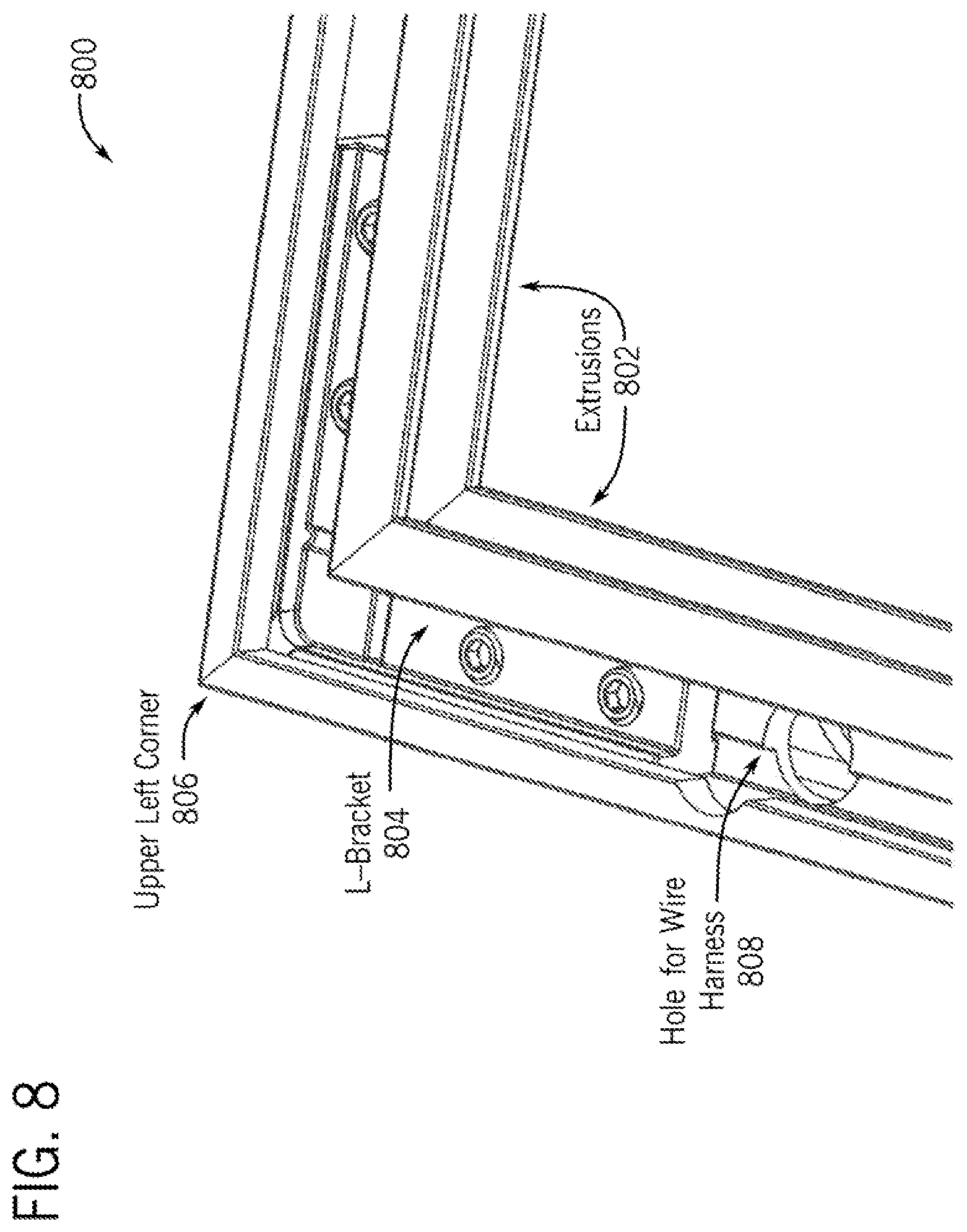 Patent US12167807 Figure 15 – Mirror with illuminated extruded frame