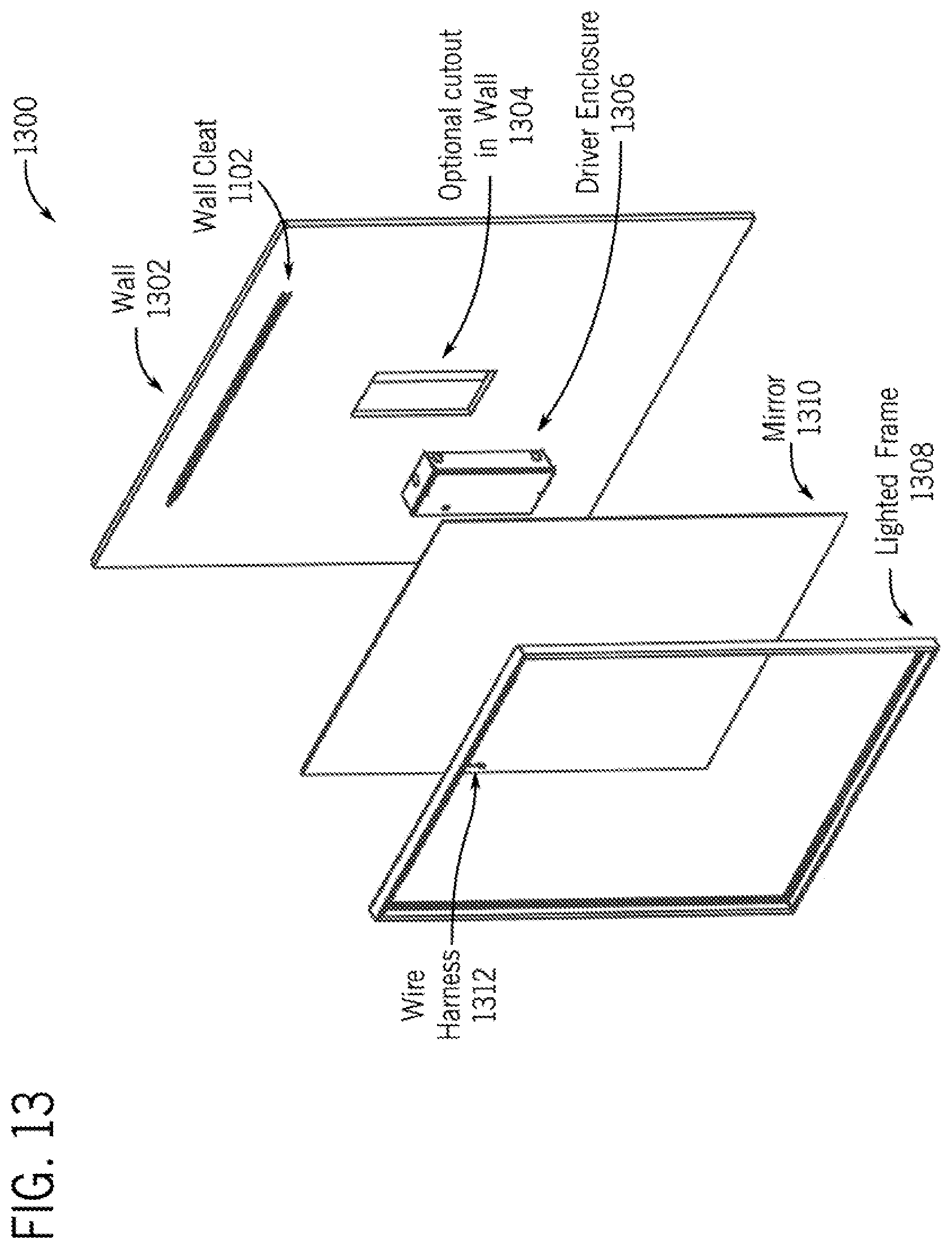 Patent US12167807 Figure 20 – Mirror with illuminated extruded frame