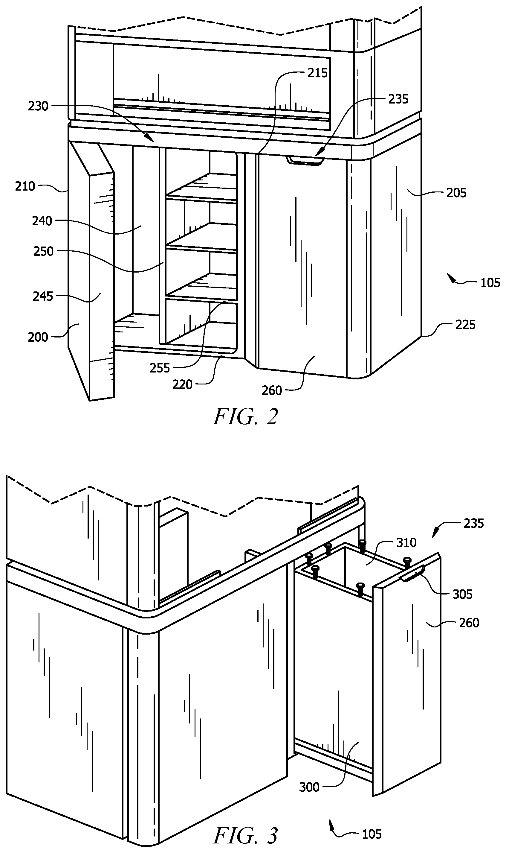 Patent US12167811 Figure 2 – Coffee machine with robotic arms and a lift traveling between platform levels