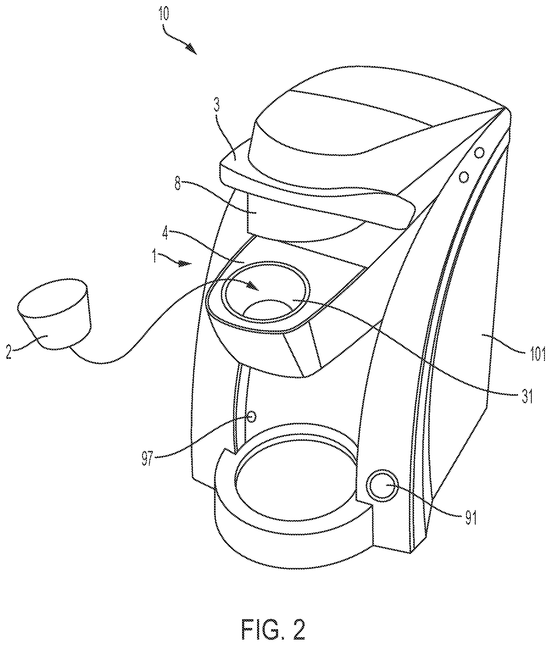 Patent US12167812 Figure 2 – Beverage preparation machine and gasket arrangement