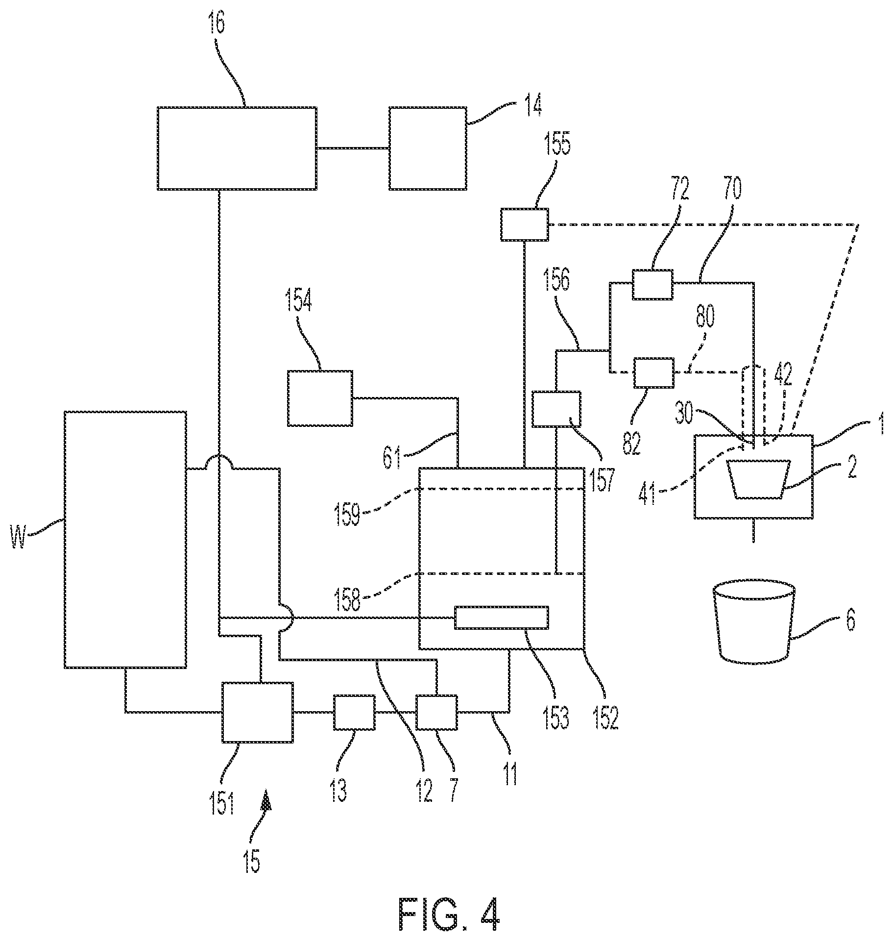 Patent US12167812 Figure 4 – Beverage preparation machine and gasket arrangement