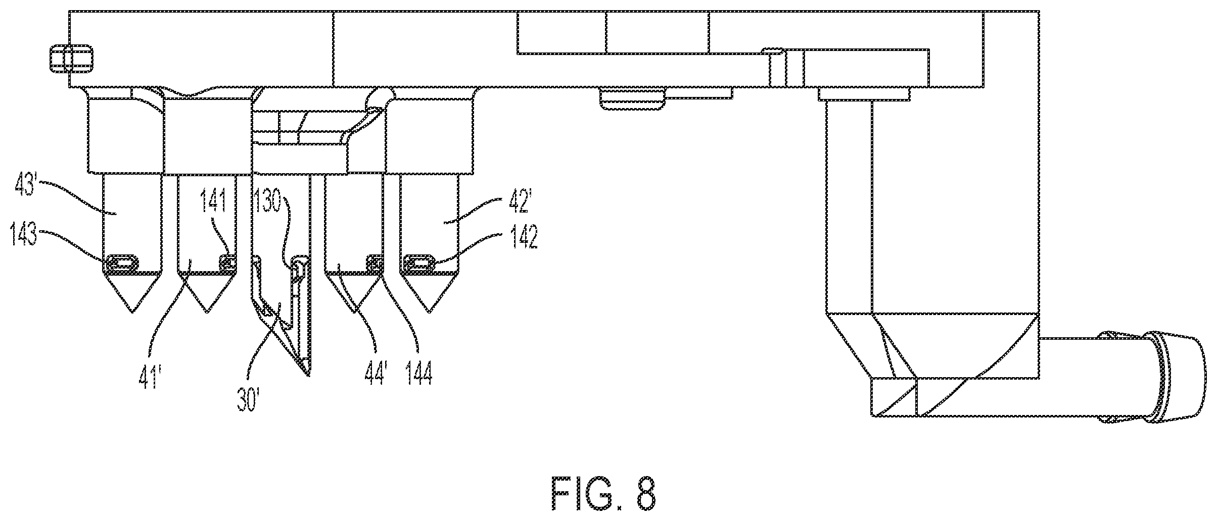 Patent US12167812 Figure 8 – Beverage preparation machine and gasket arrangement