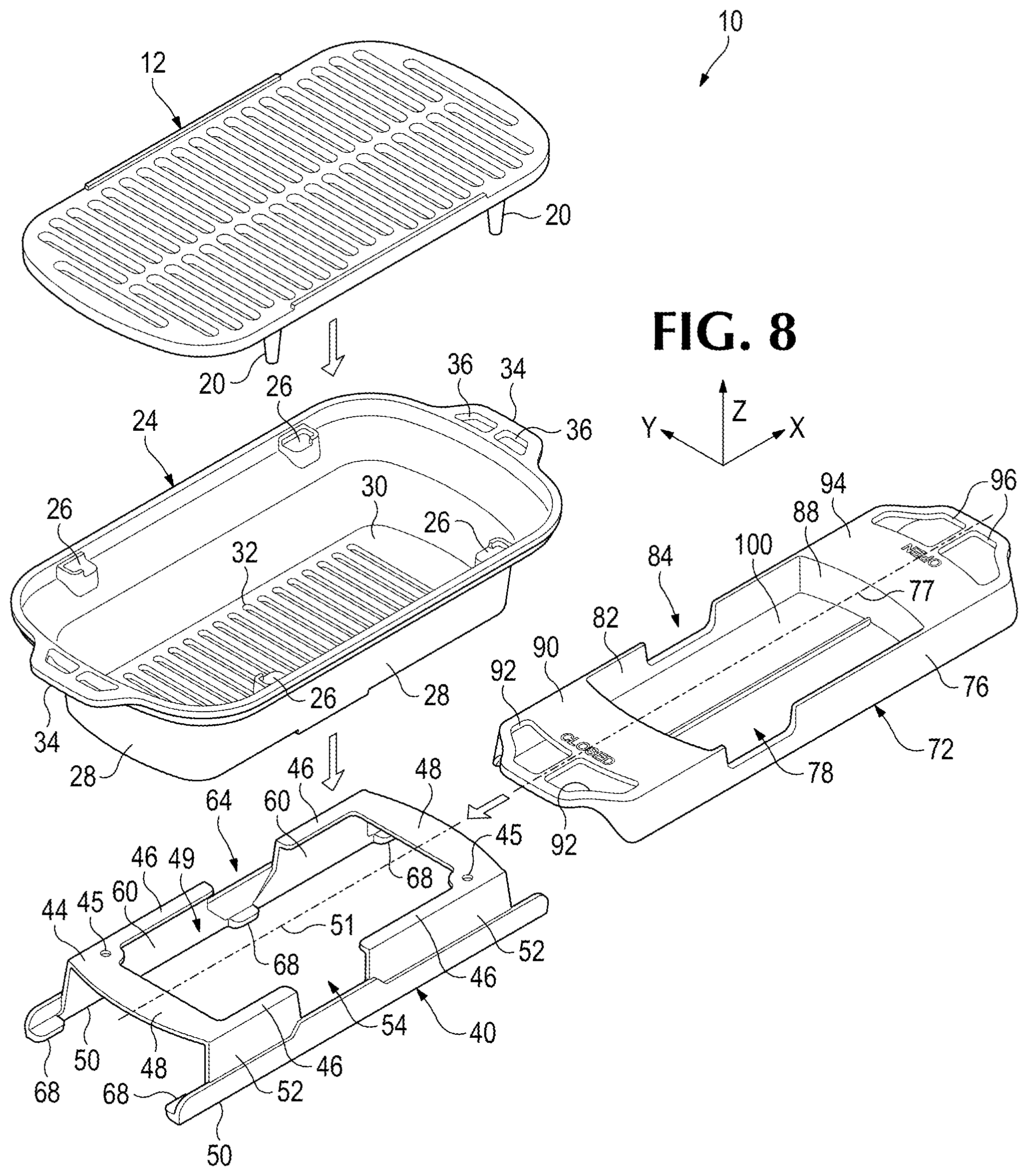 Patent US12167814 Figure 4 – Grill with adjustable venting