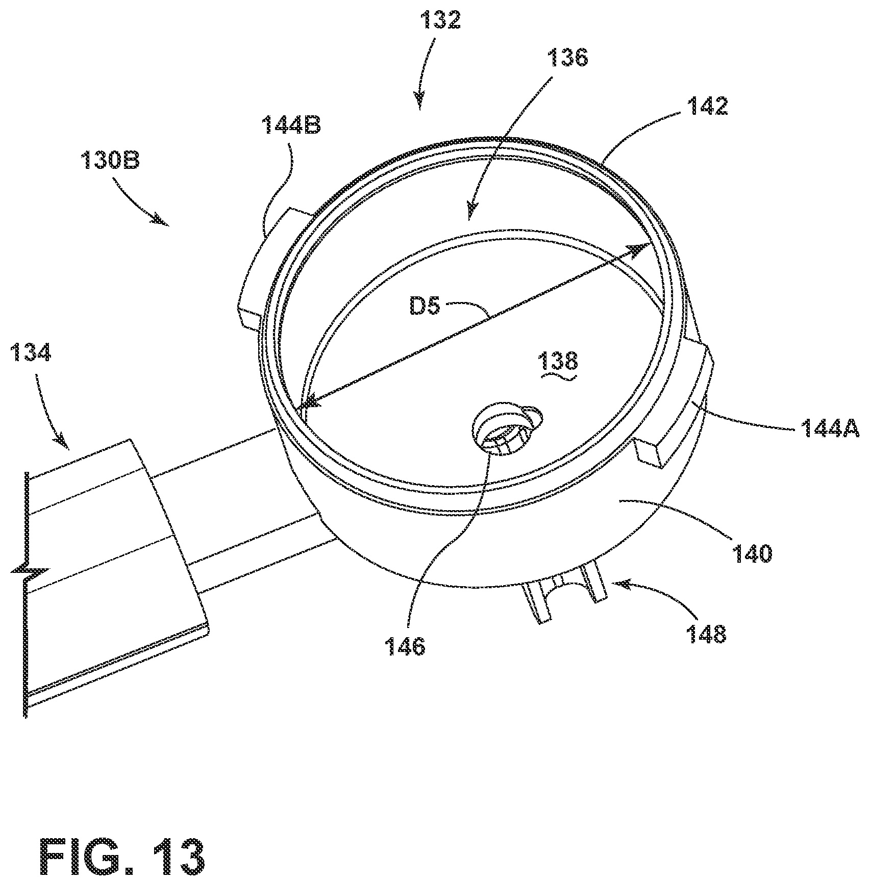 Patent US12167815 Figure 14 – Coffee grinding apparatus with portafilter holder assembly