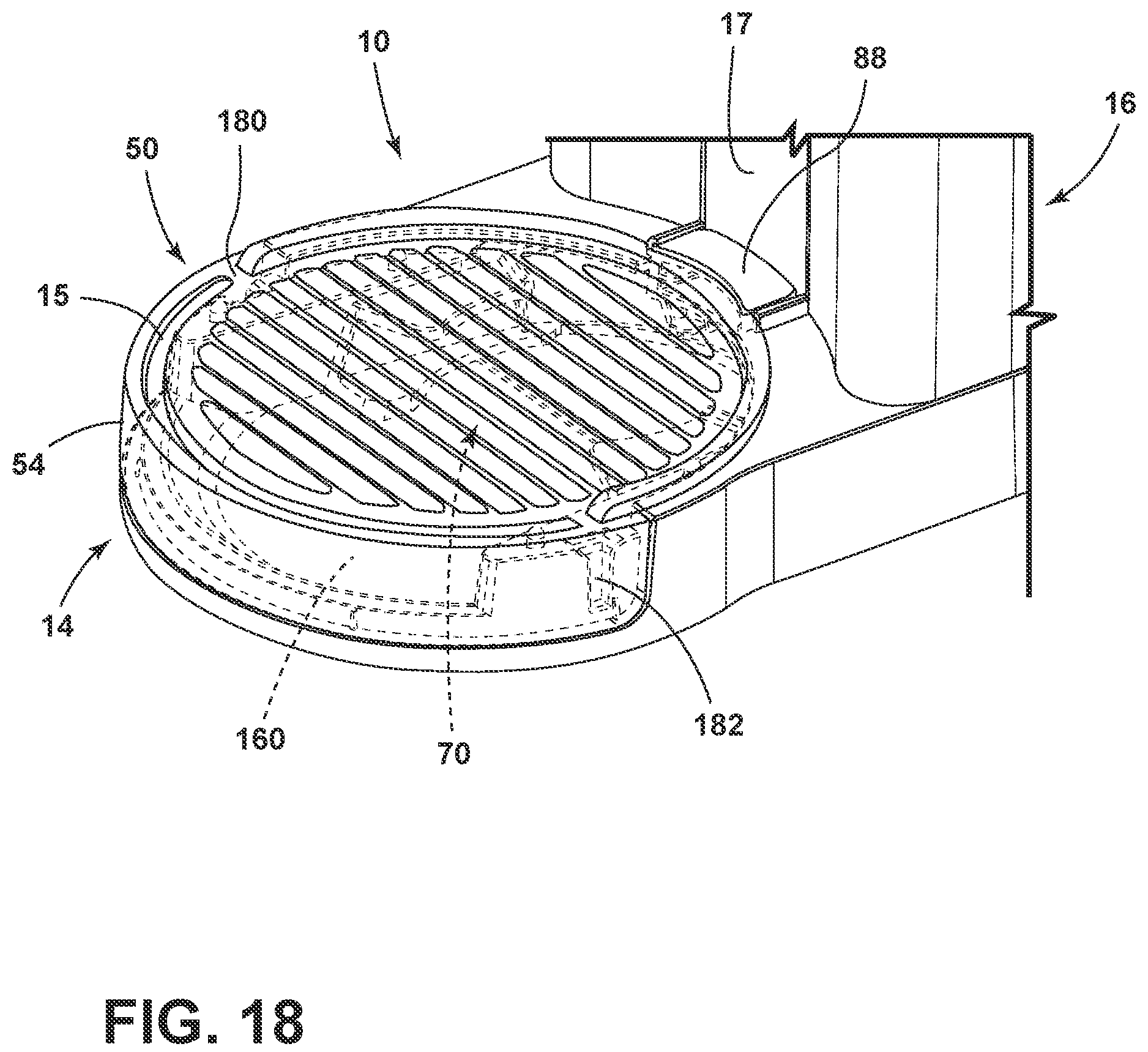 Patent US12167815 Figure 19 – Coffee grinding apparatus with portafilter holder assembly