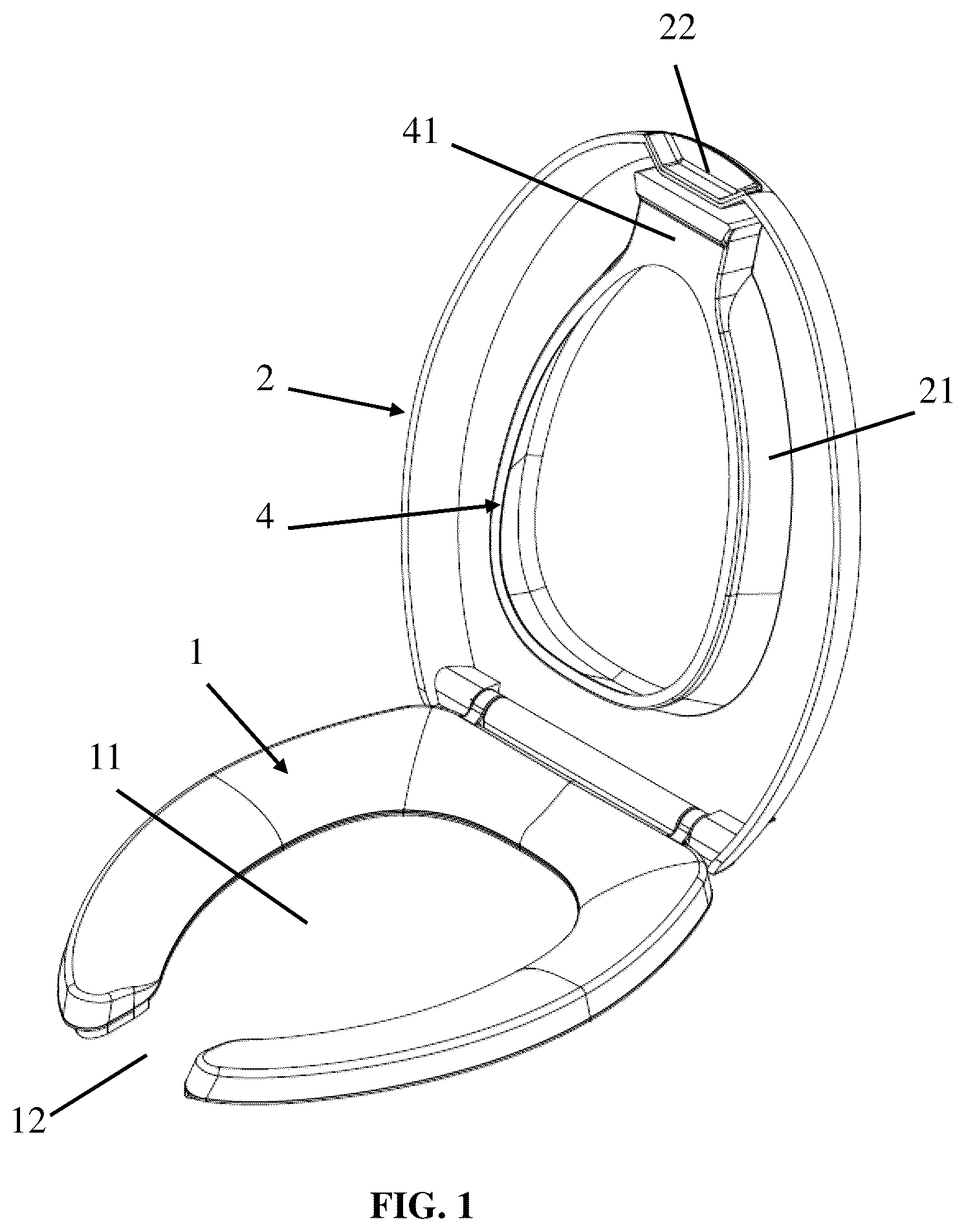 Patent US12167818 — Toilet cover plate and toilet — Figure 1