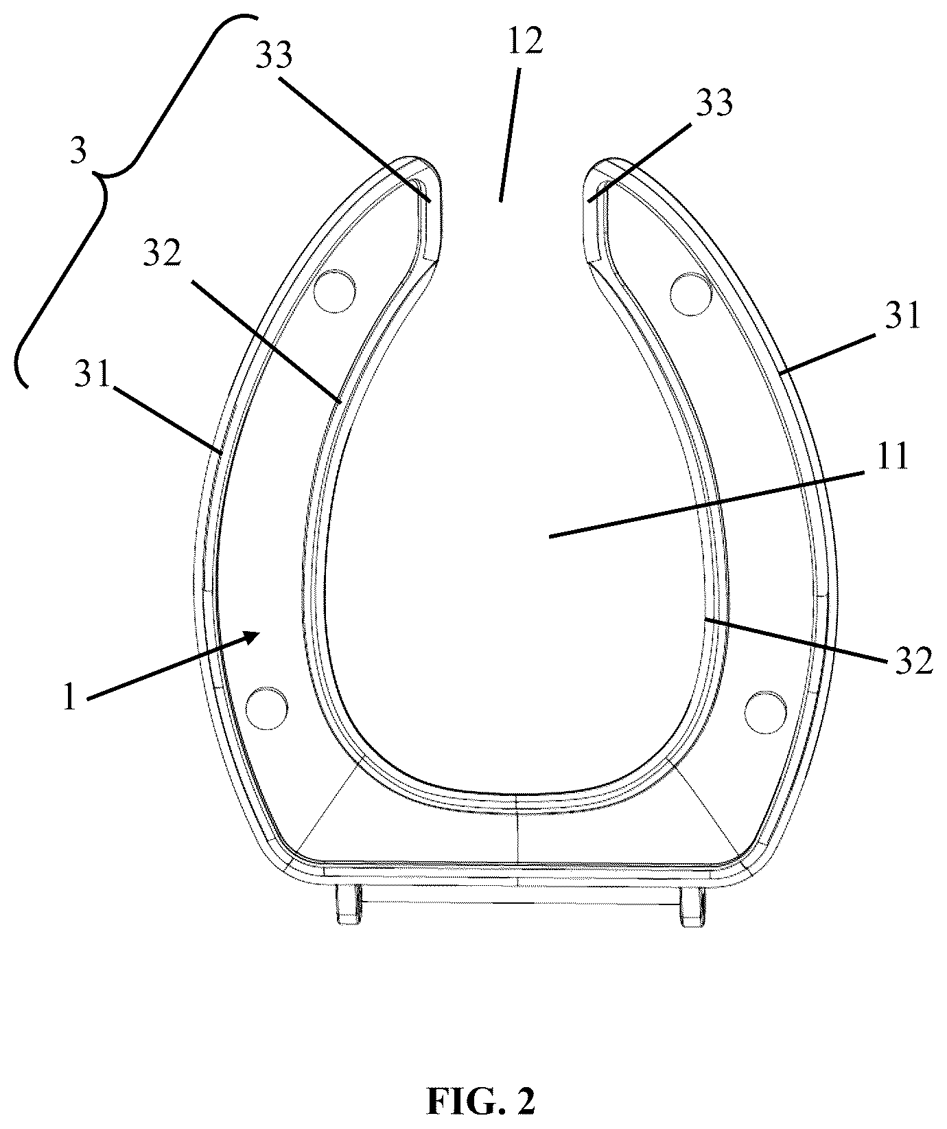 Patent US12167818 Figure 2 – Toilet cover plate and toilet