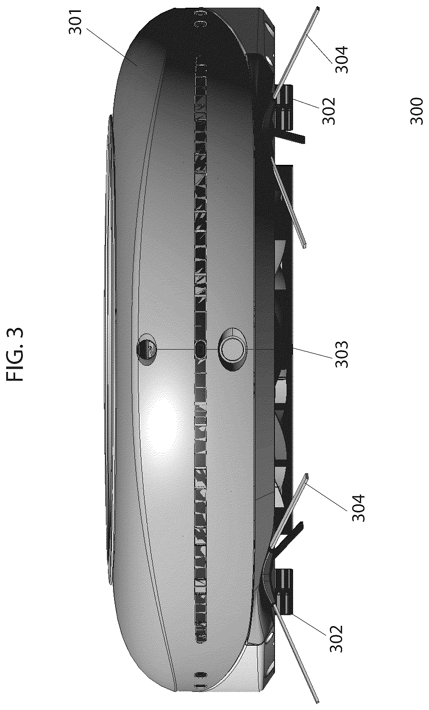 Patent US12167819 Figure 3 – Side brush with elongated soft bristles for robotic cleaners