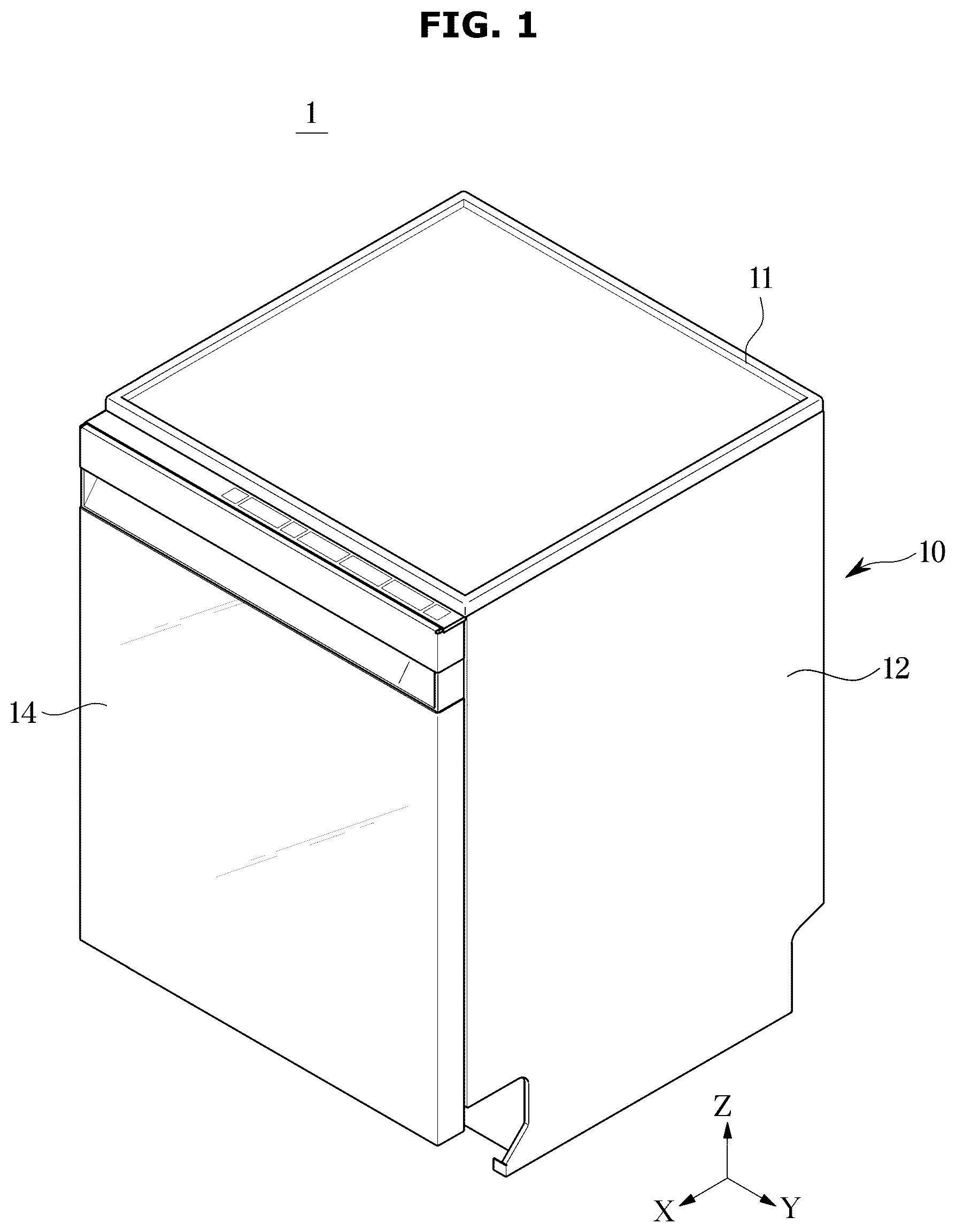 Patent US12167822 Figure 1 – Dishwasher including a drying apparatus