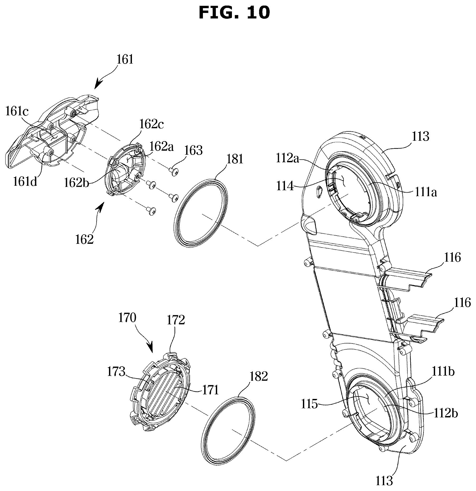 Patent US12167822 Figure 10 – Dishwasher including a drying apparatus
