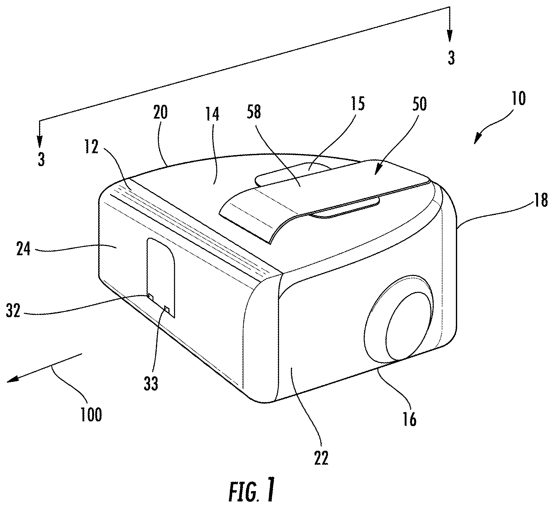 Patent US12167825 Figure 1 – Autonomous vacuum