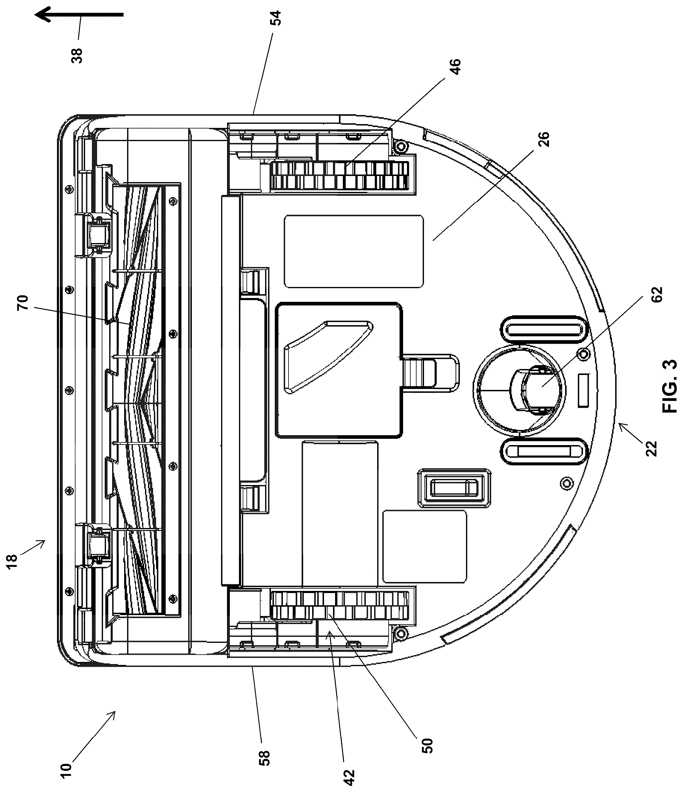 Patent US12167826 Figure 3 – Autonomous vacuum operation in response to dirt detection