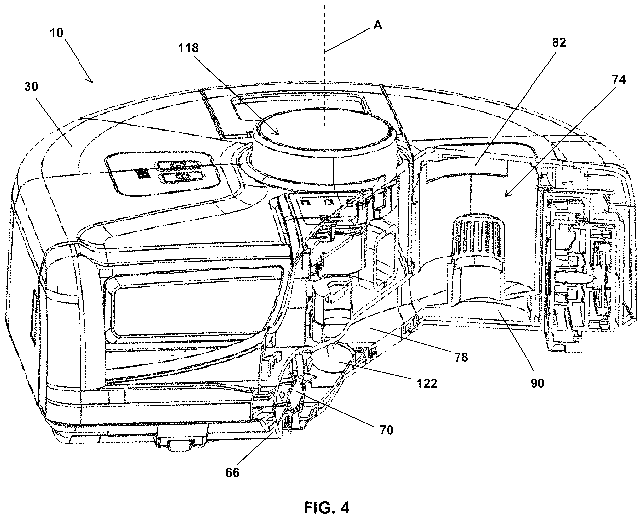 Patent US12167826 Figure 4 – Autonomous vacuum operation in response to dirt detection