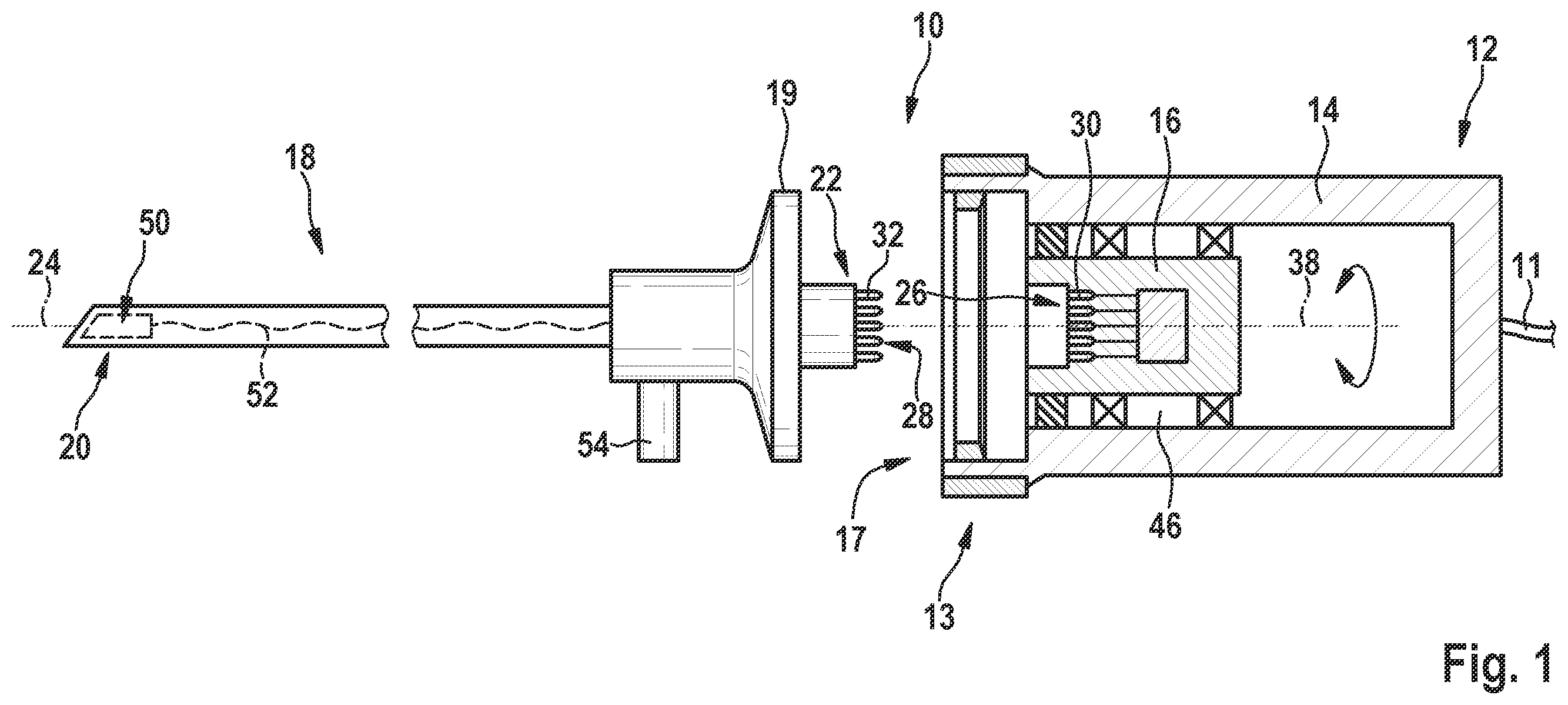 Patent US12167830 Figure 1 – Video endoscope with a rotatable coupling point