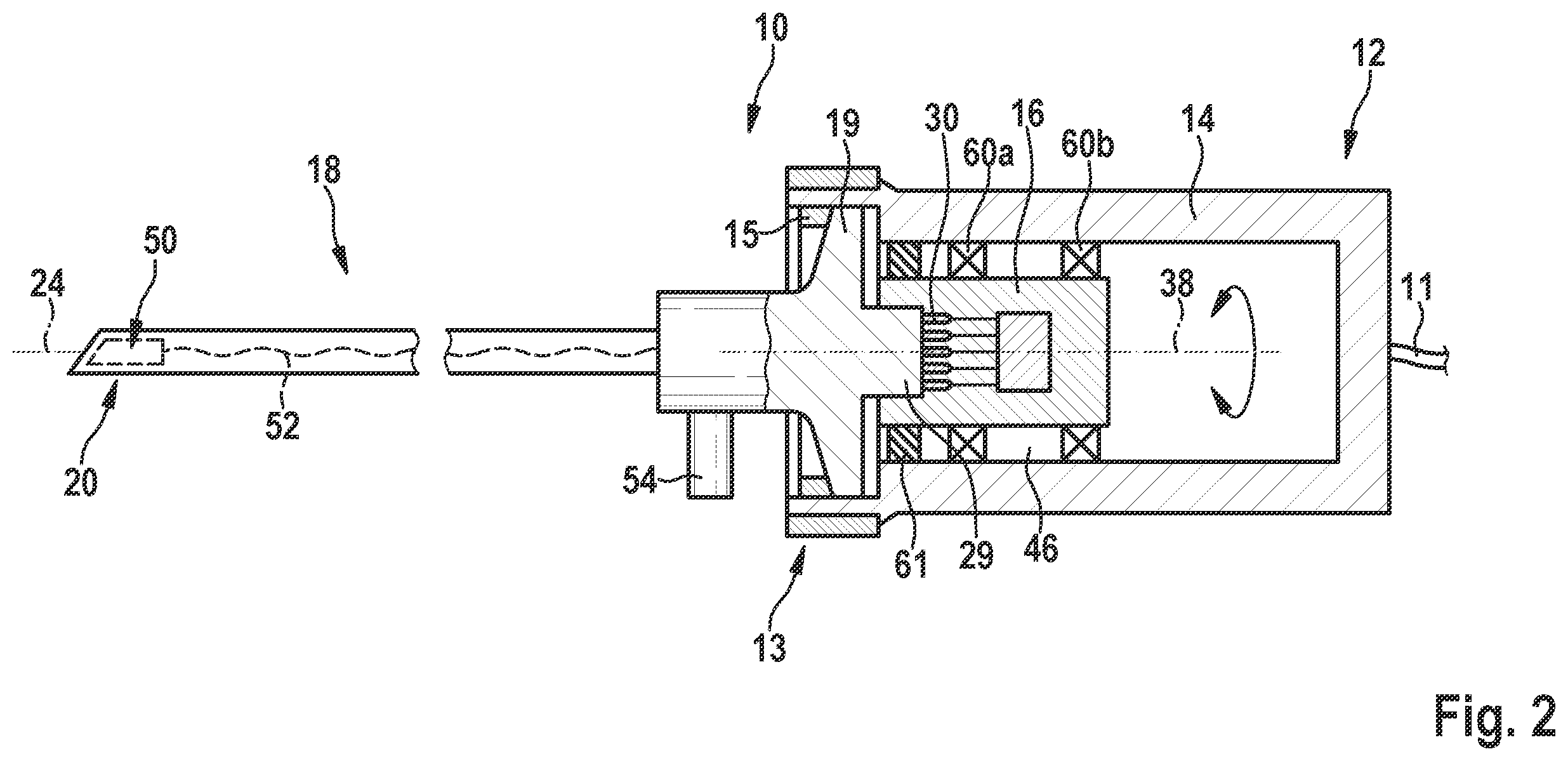 Patent US12167830 Figure 2 – Video endoscope with a rotatable coupling point
