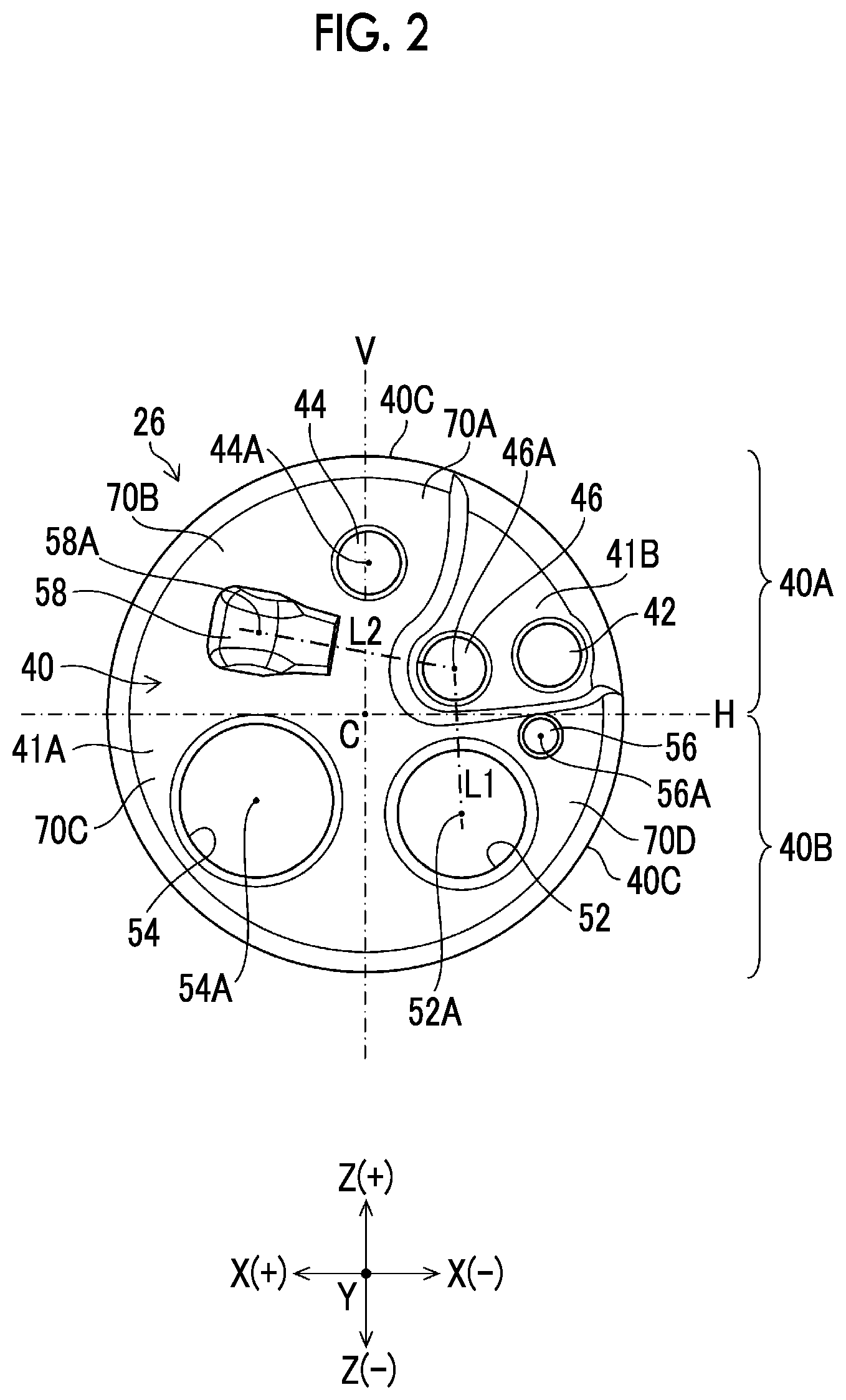 Patent US12167832 Figure 2 – Endoscope having a treatment tool outlet port