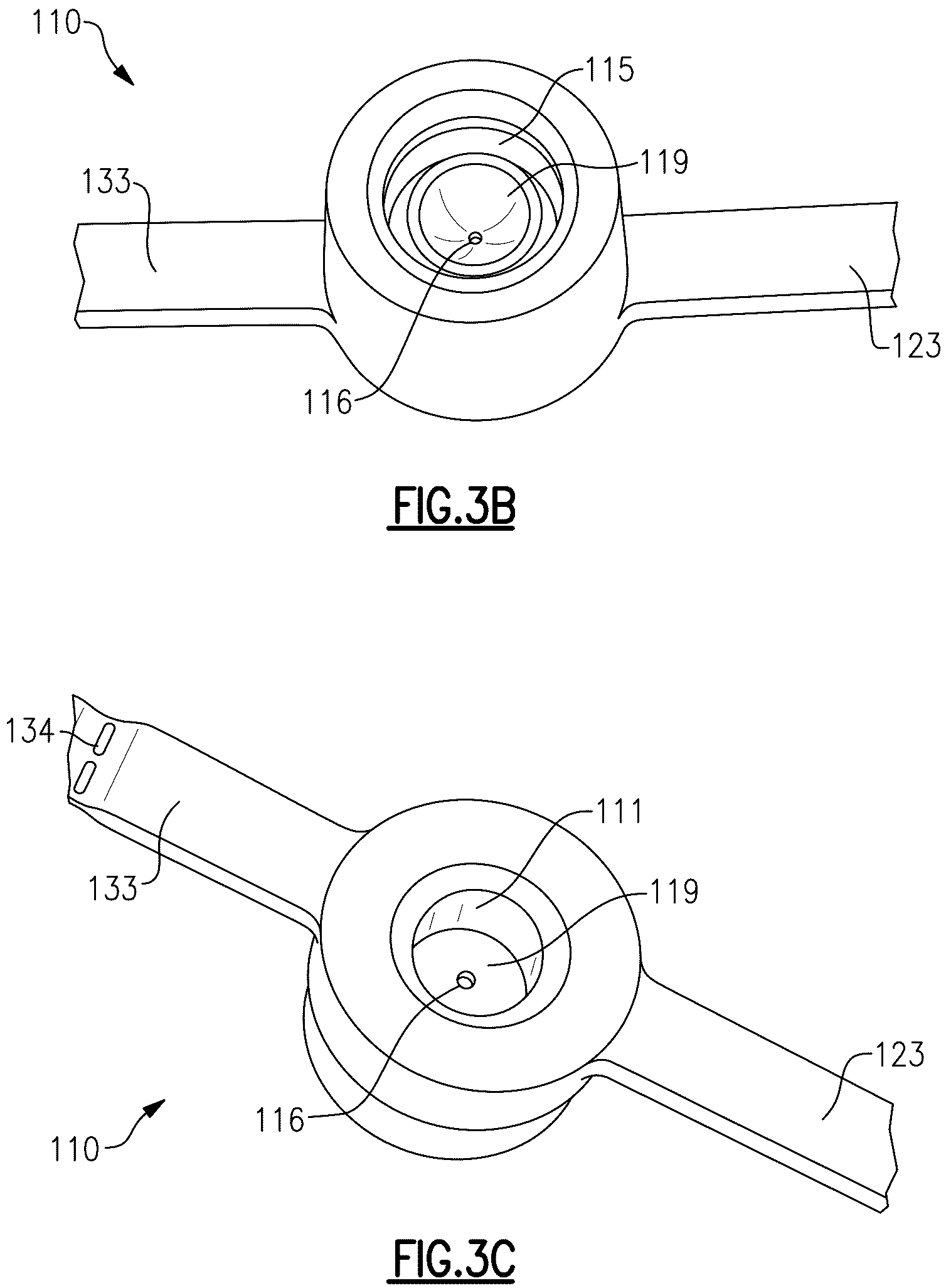 Patent US12167833 Figure 3 – Biopsy valve with accessory tool tactile guard cap position marker