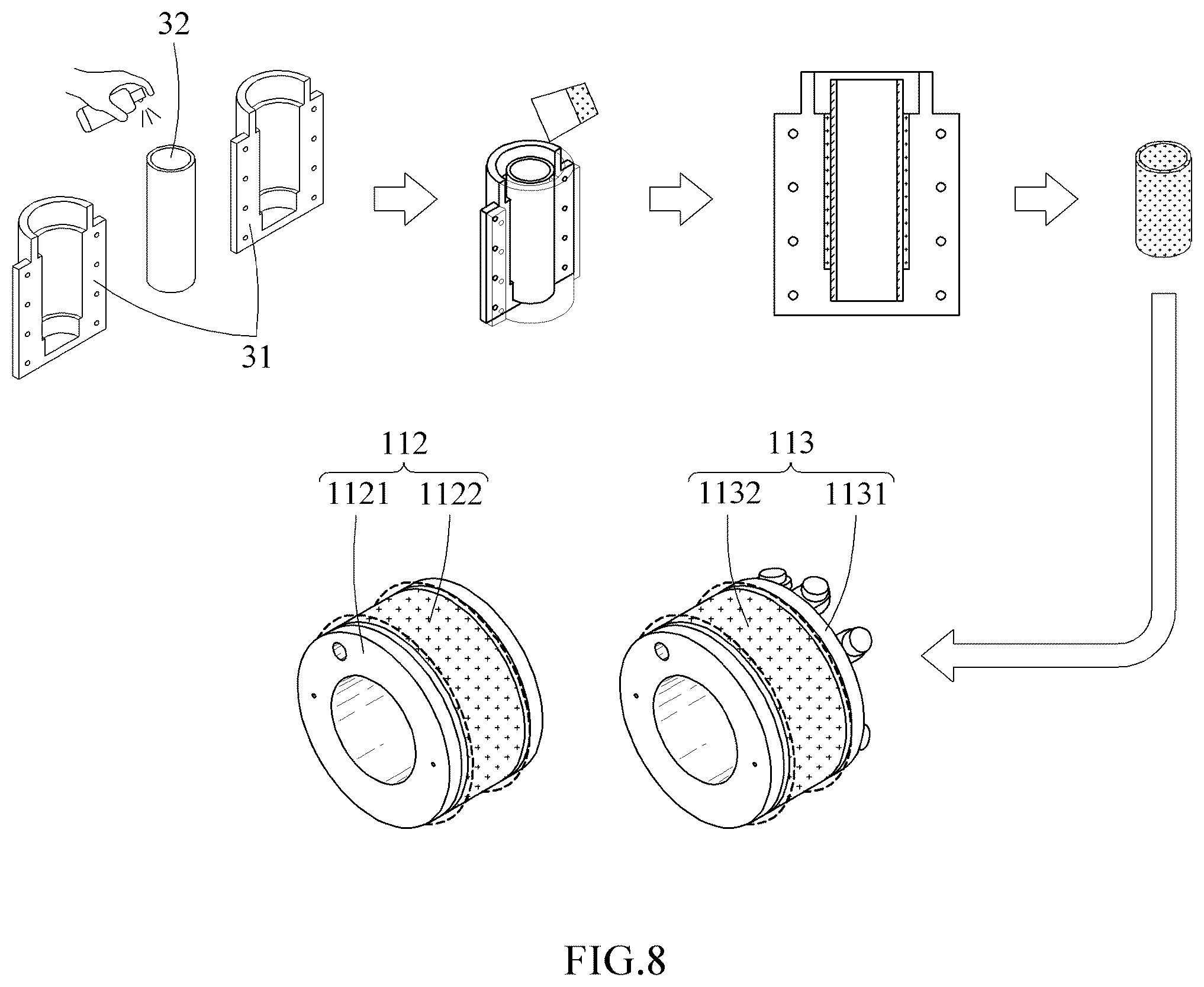 Patent US12167834 Figure 8 – Colon linearizing device, colon linearizing system including the same and method of manufacturing the colon linearizing device