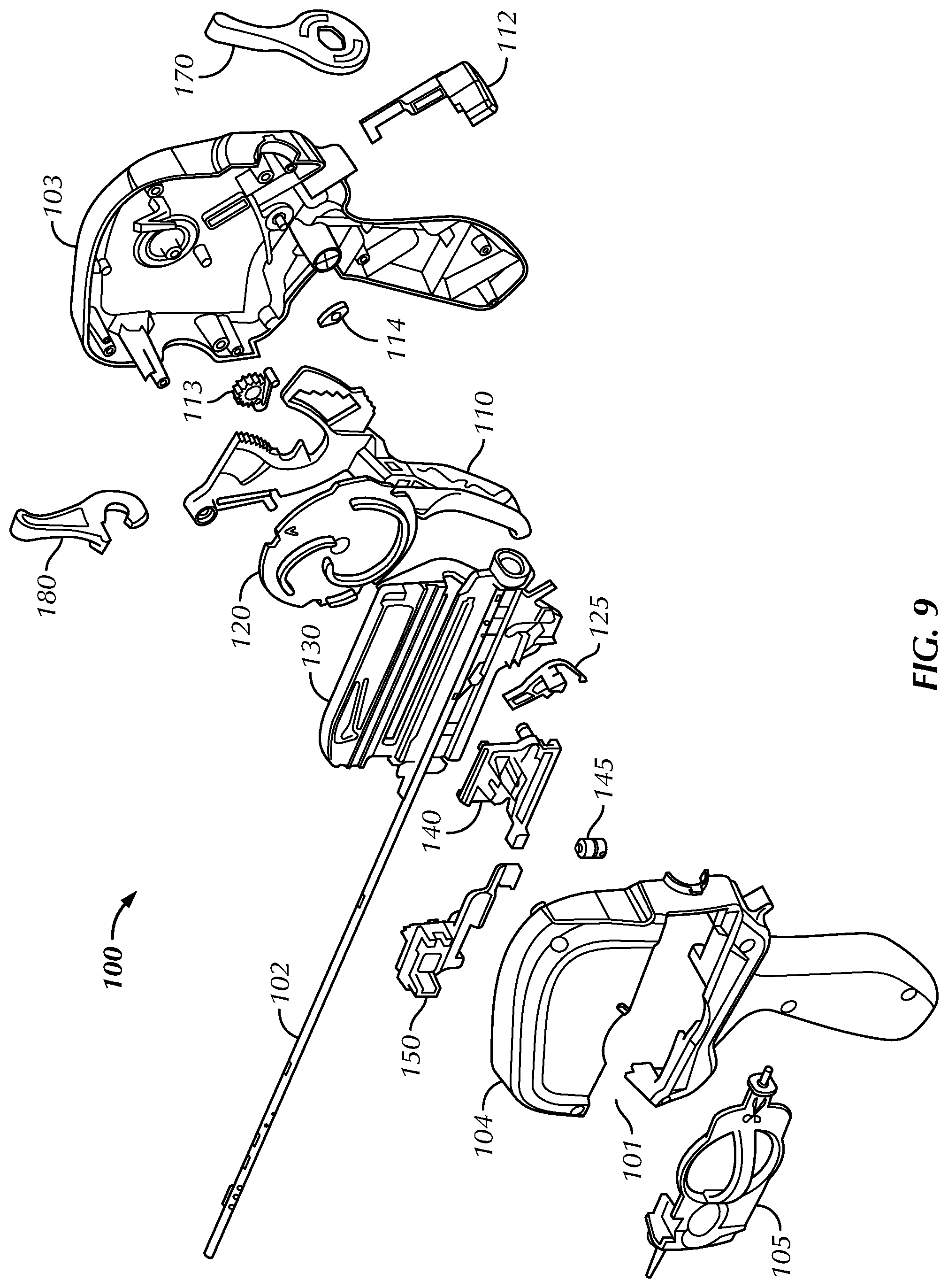 Patent US12167842 Figure 9 – Handle and cartridge system for medical interventions