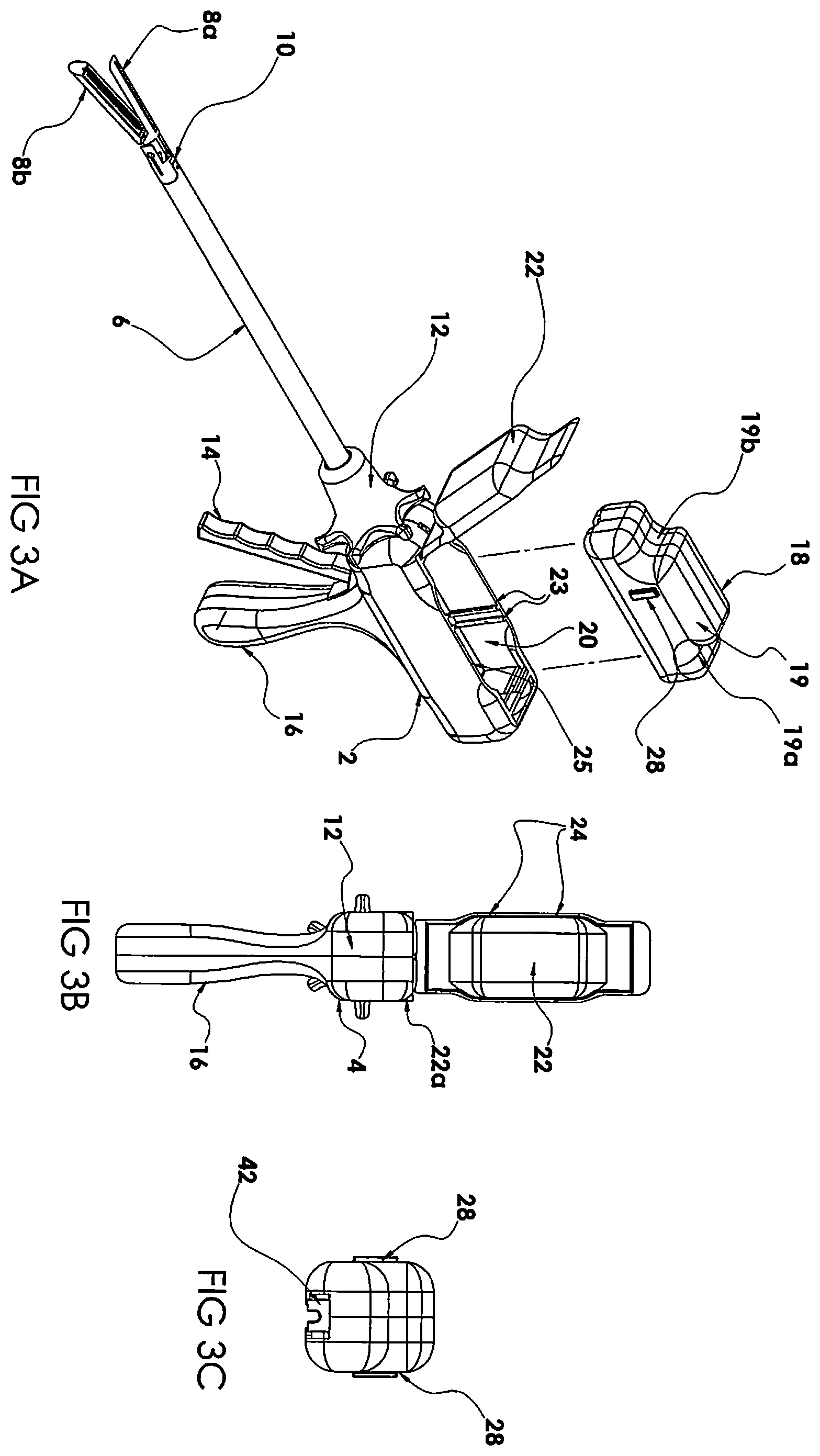 Patent US12167850 Figure 2 – Surgical stapler with removable power pack