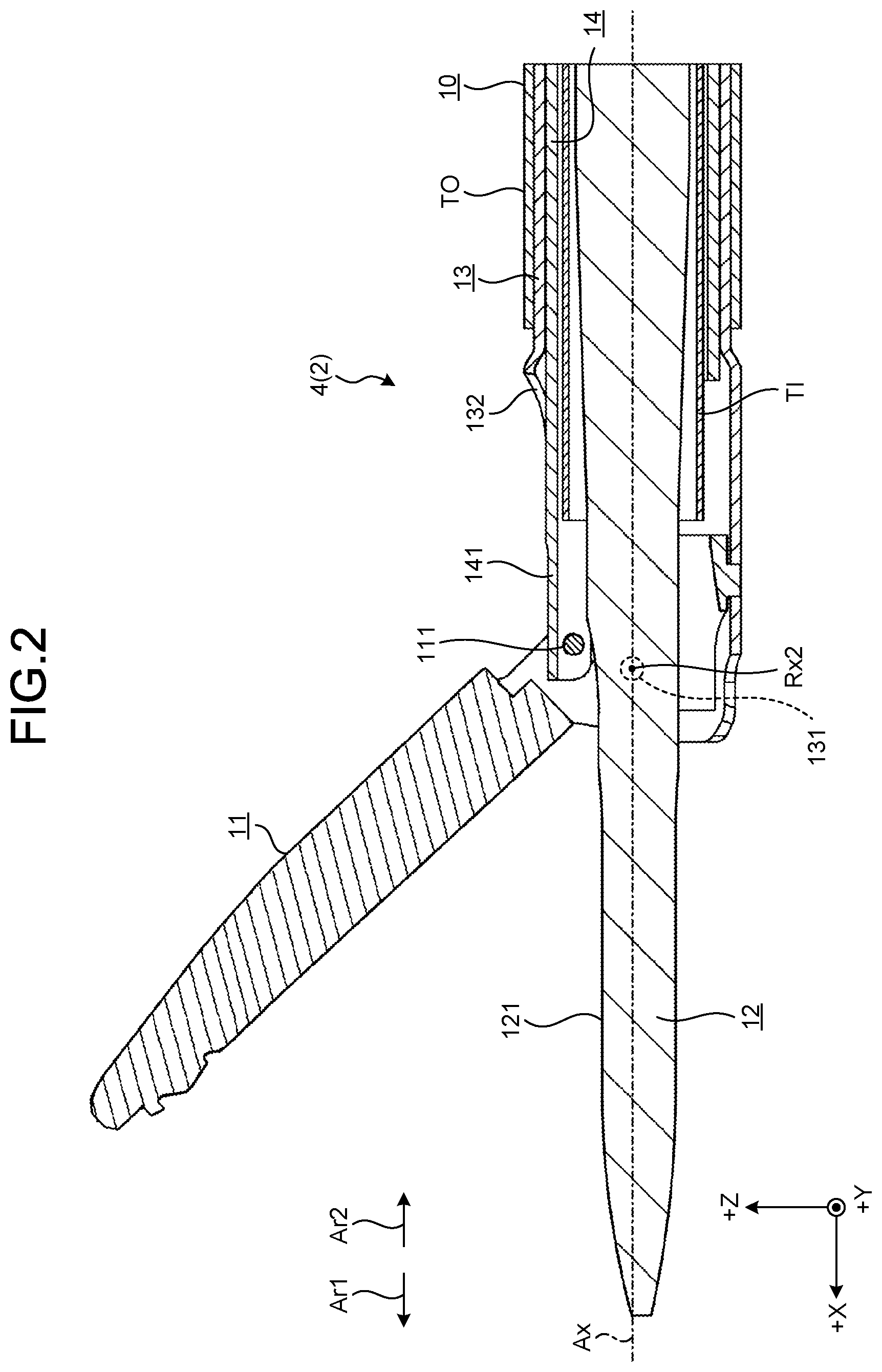 Patent US12167851 Figure 2 – Treatment instrument