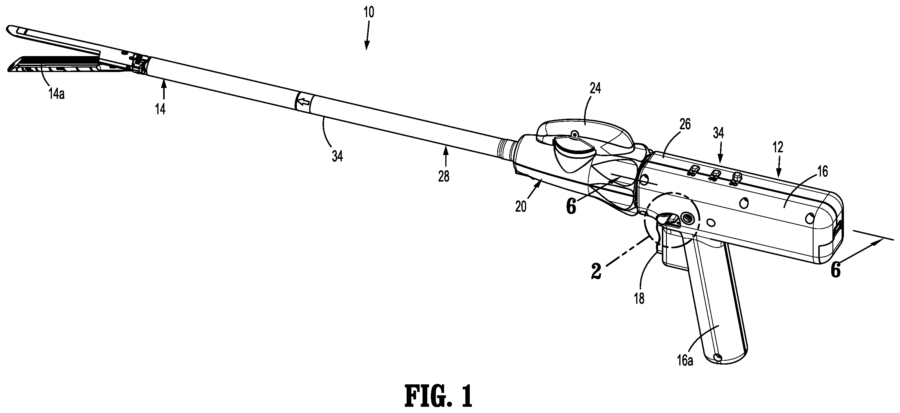 Patent US12167852 — Surgical stapling device with powered handle assembly — Figure 1