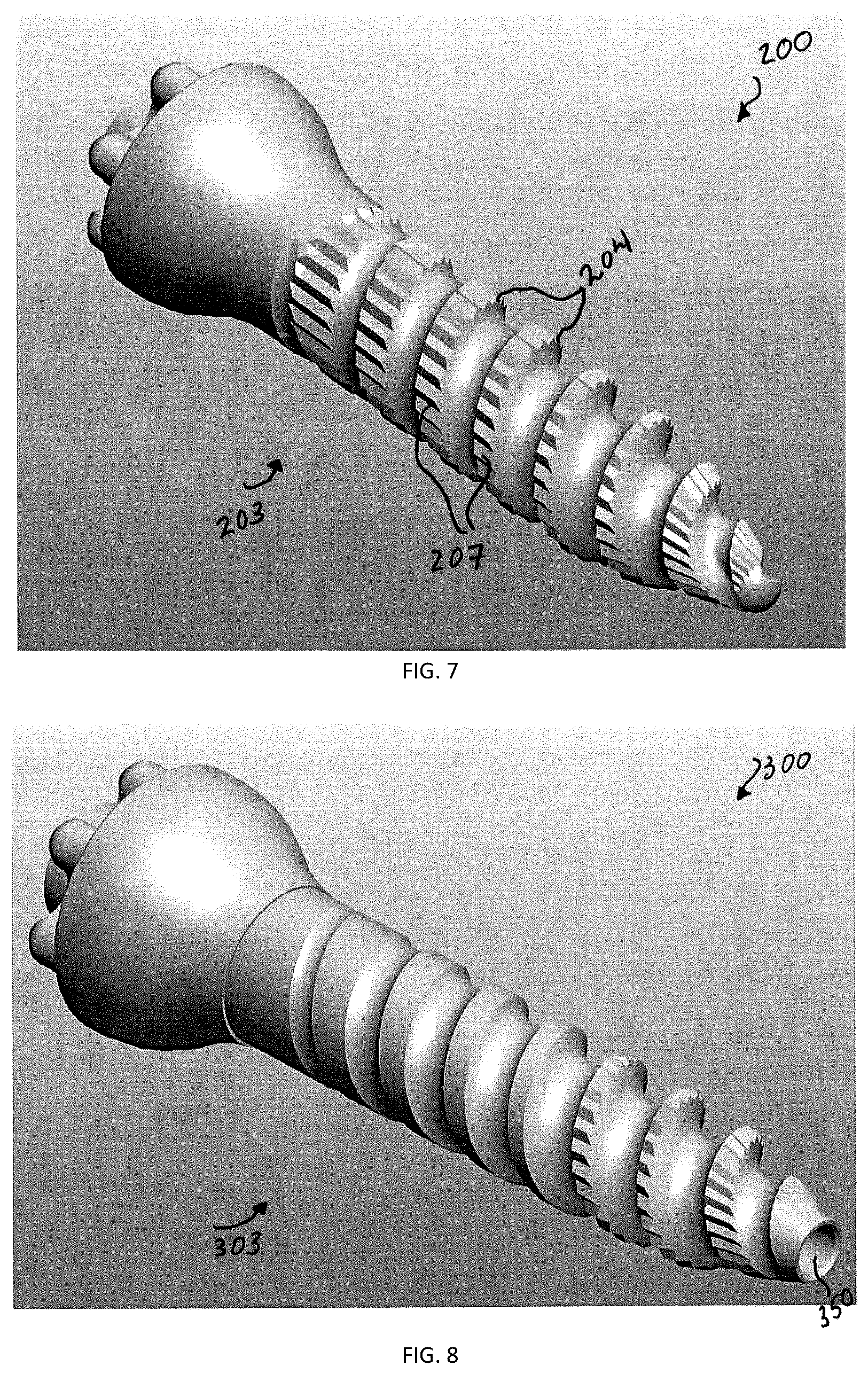 Patent US12167871 Figure 4 – Spinal fastener with serrated thread
