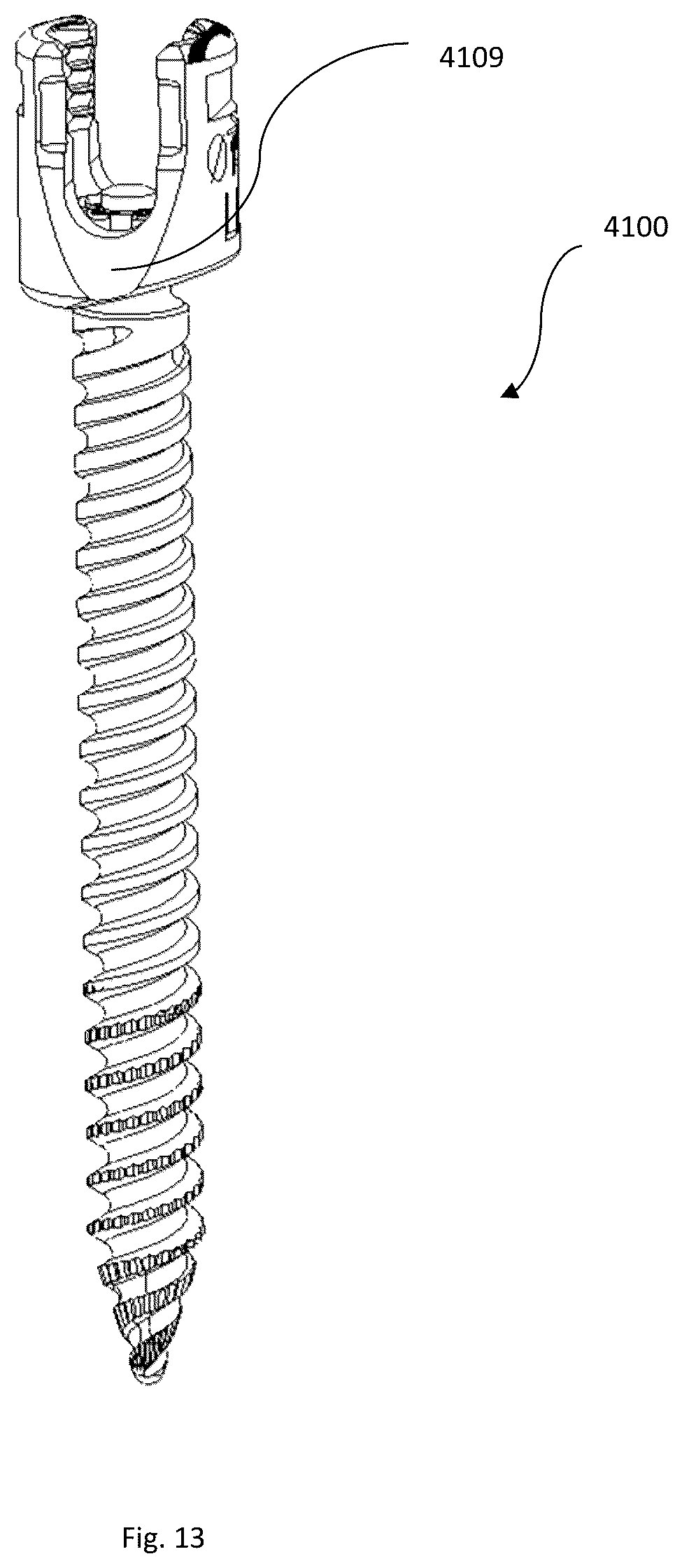Patent US12167871 Figure 19 – Spinal fastener with serrated thread