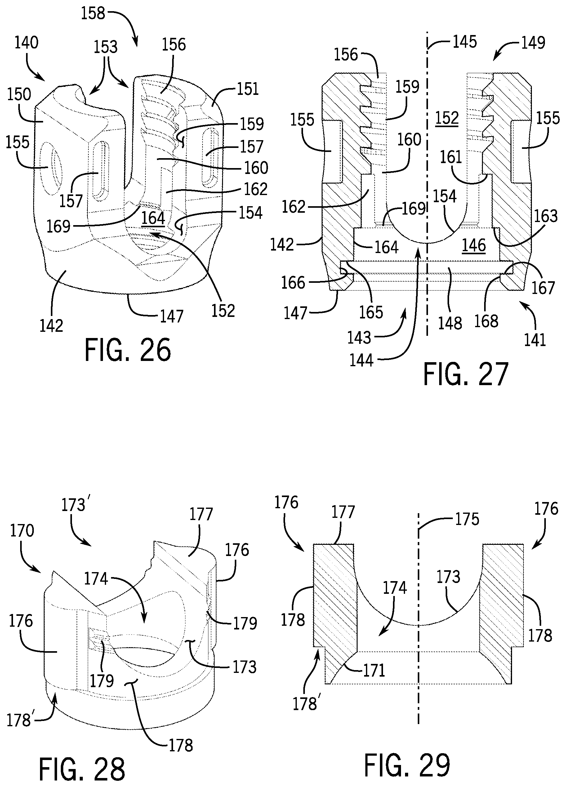Patent US12167872 Figure 11 – Bottom loaded pivotal bone anchor assembly with locking and blocking rings and insert tool deployment
