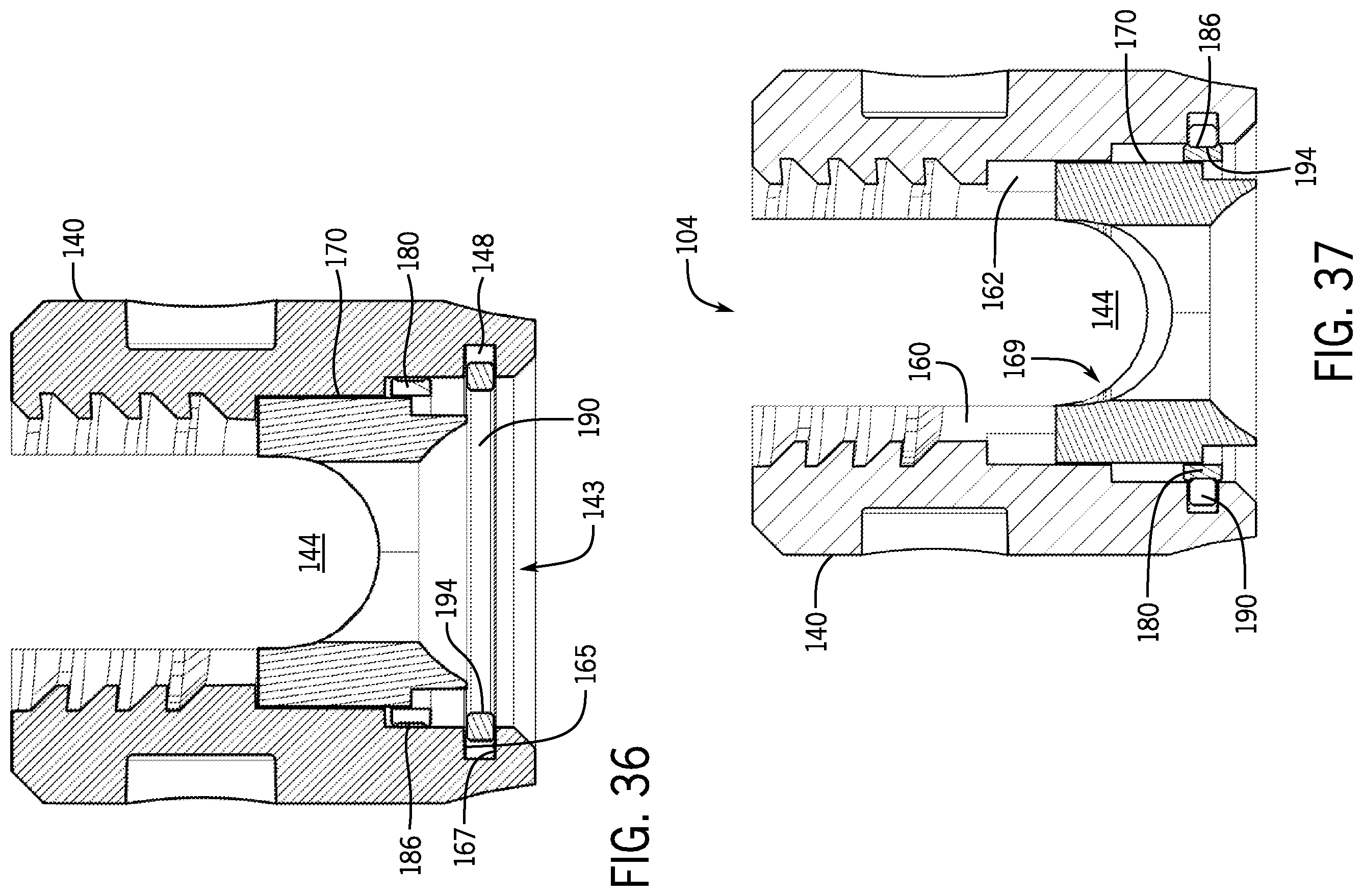 Patent US12167872 Figure 14 – Bottom loaded pivotal bone anchor assembly with locking and blocking rings and insert tool deployment